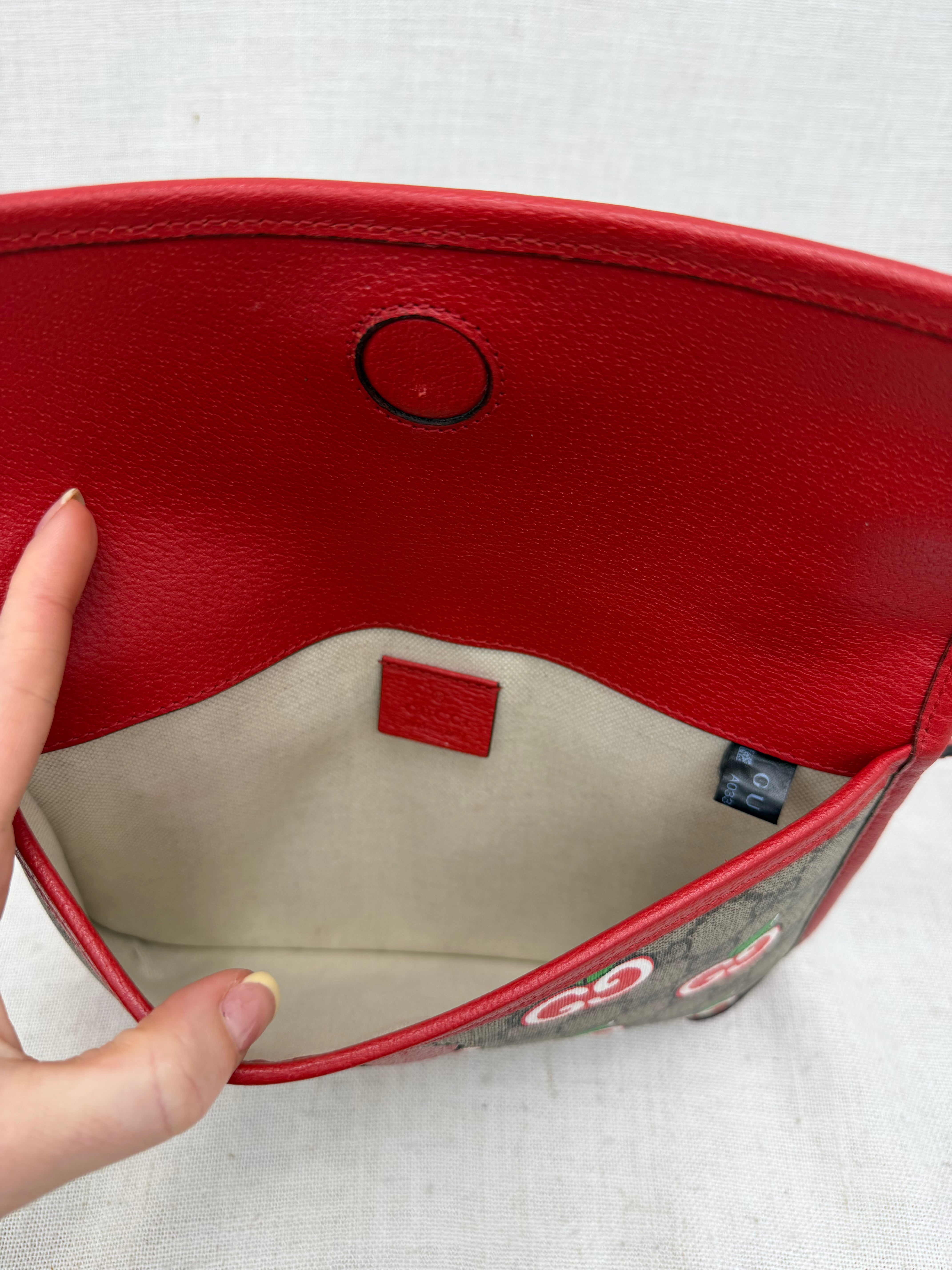 Gucci Red Apple Supreme Marmont Bumbag