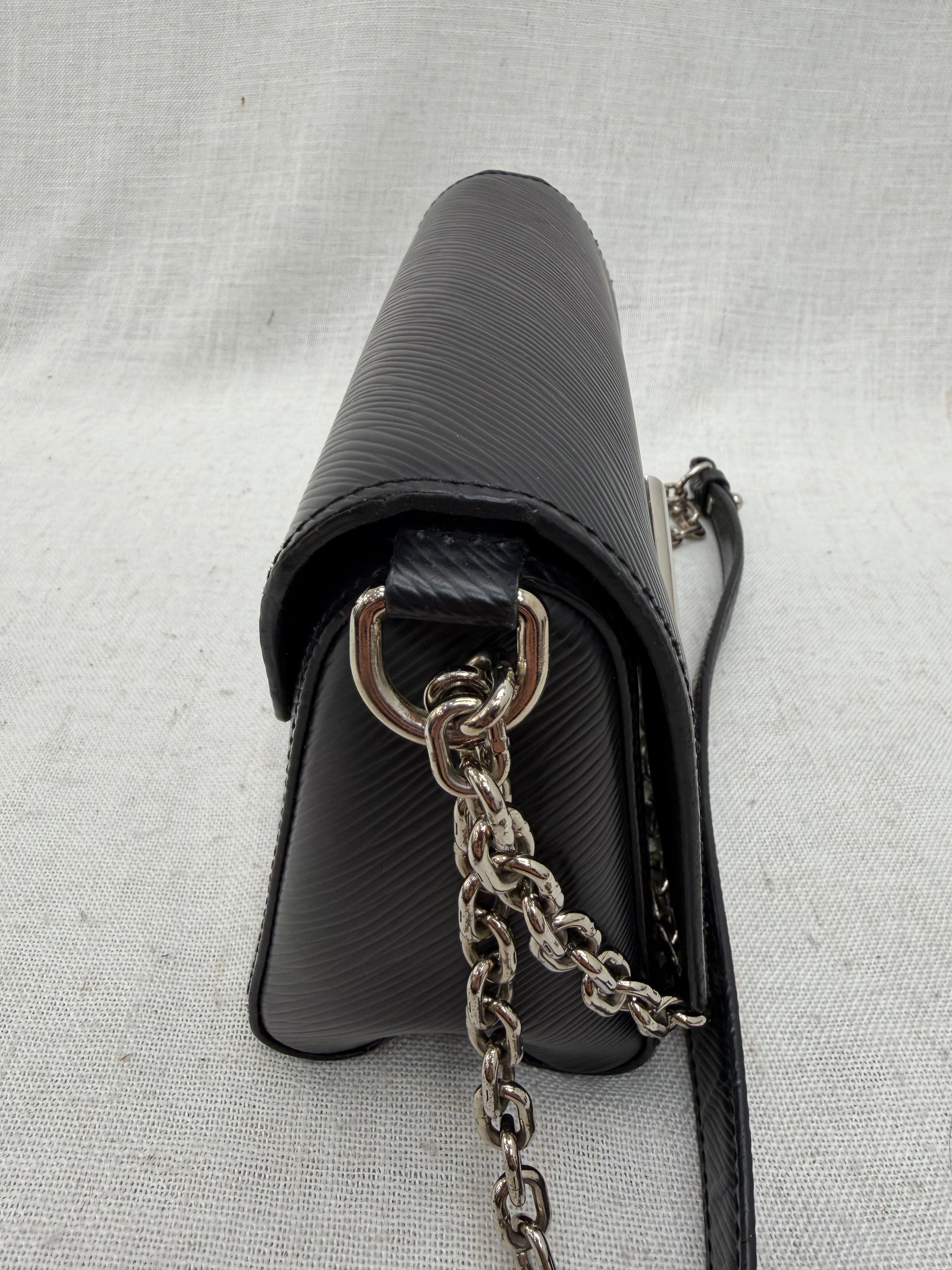 Louis Vuitton Black Epi Twist PM Chain Bag