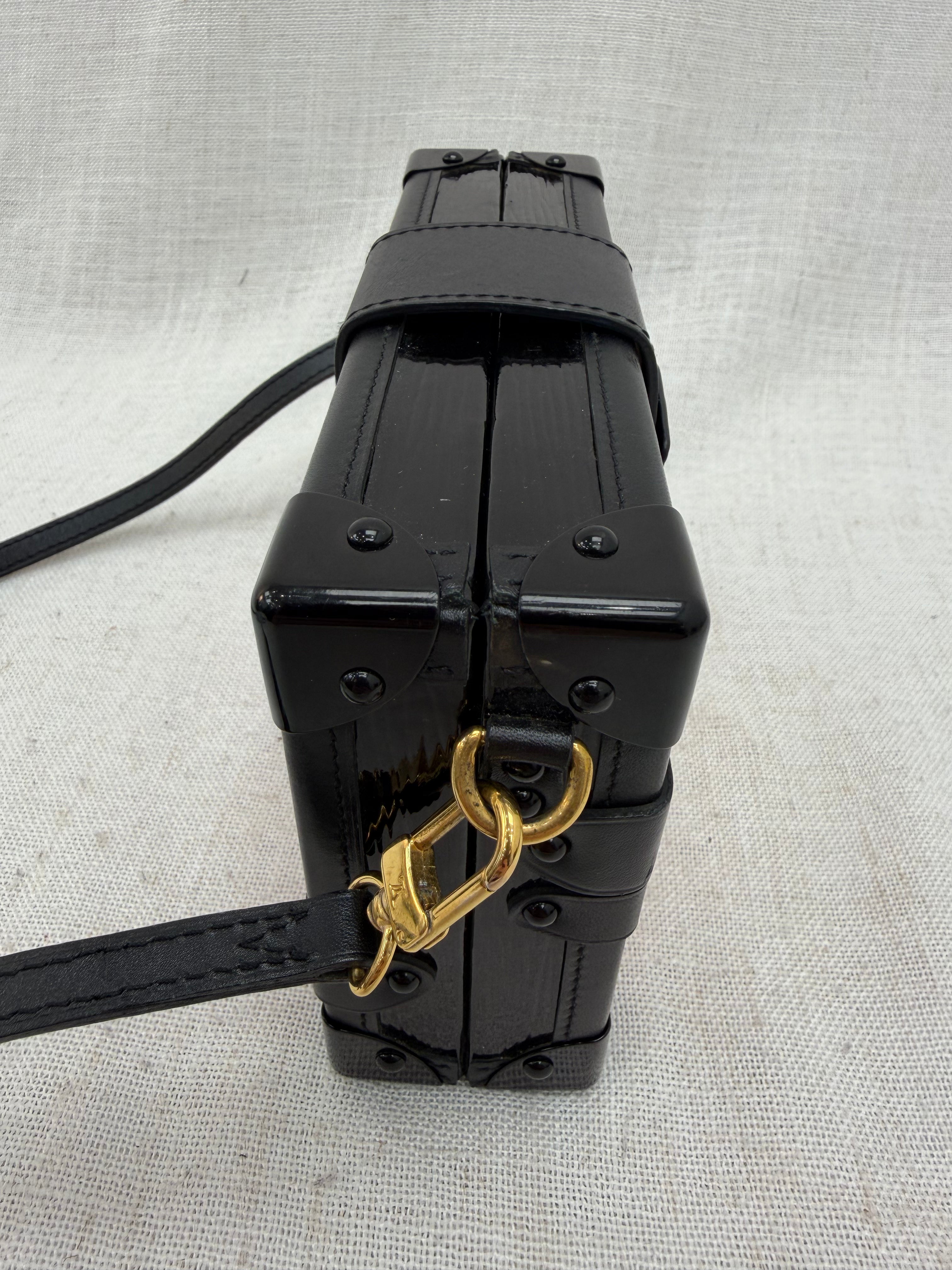 Louis Vuitton Red Epi Petite Malle Trunk Bag