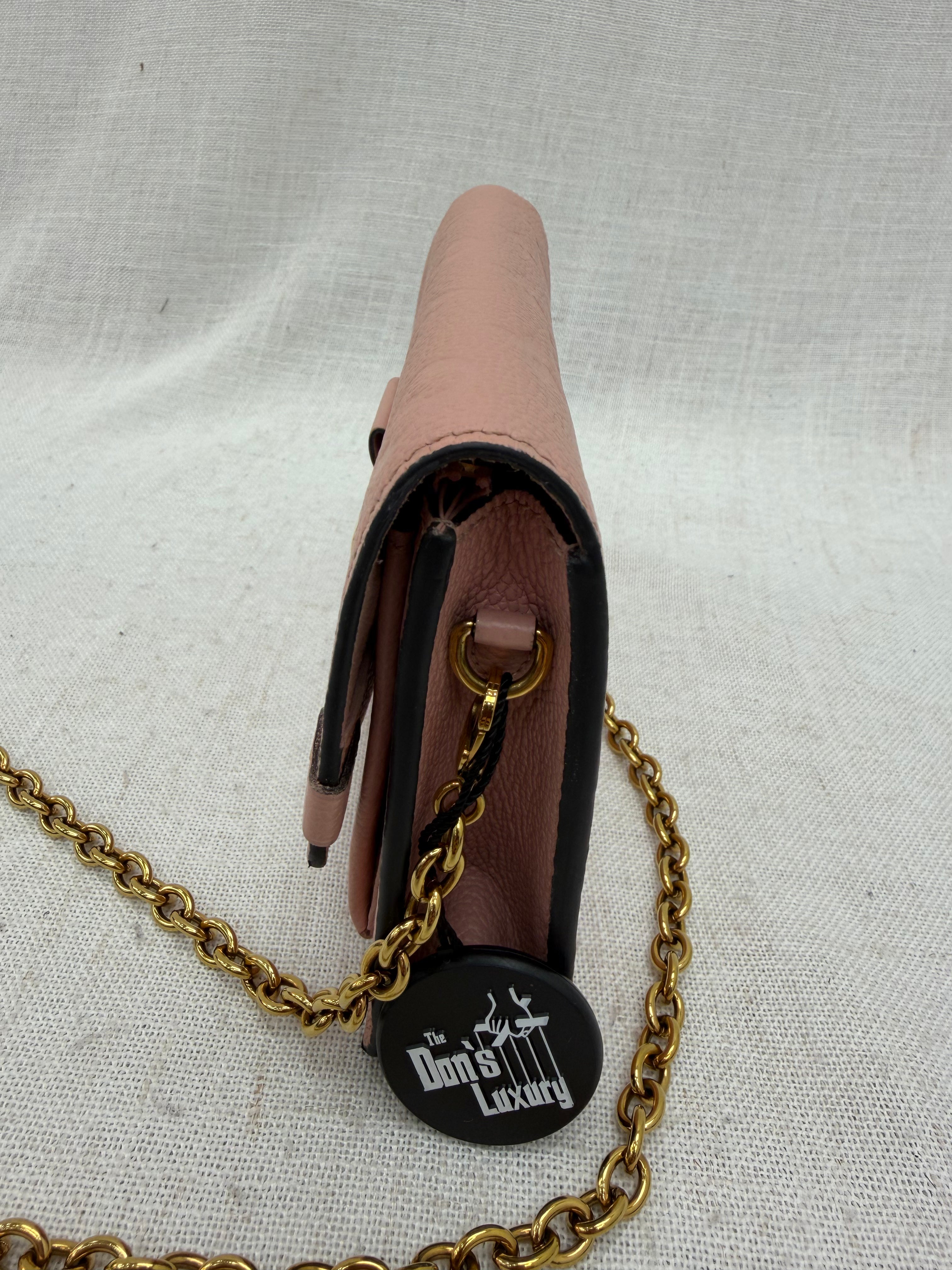 Louis Vuitton Pink Empreinte Vavin Chain Wallet