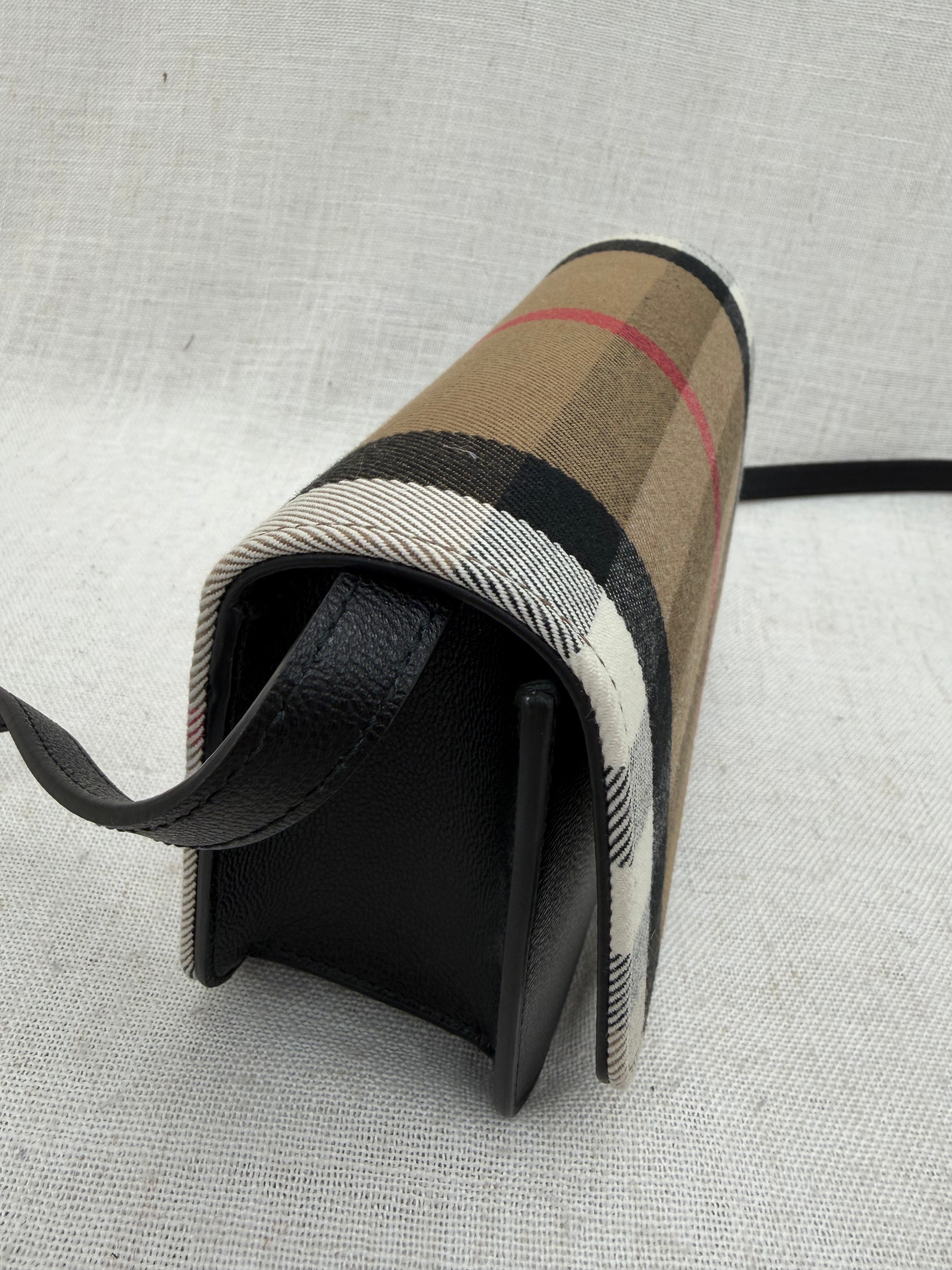 BRAND NEW- Burberry Tan House Check & Calfskin Crossbody