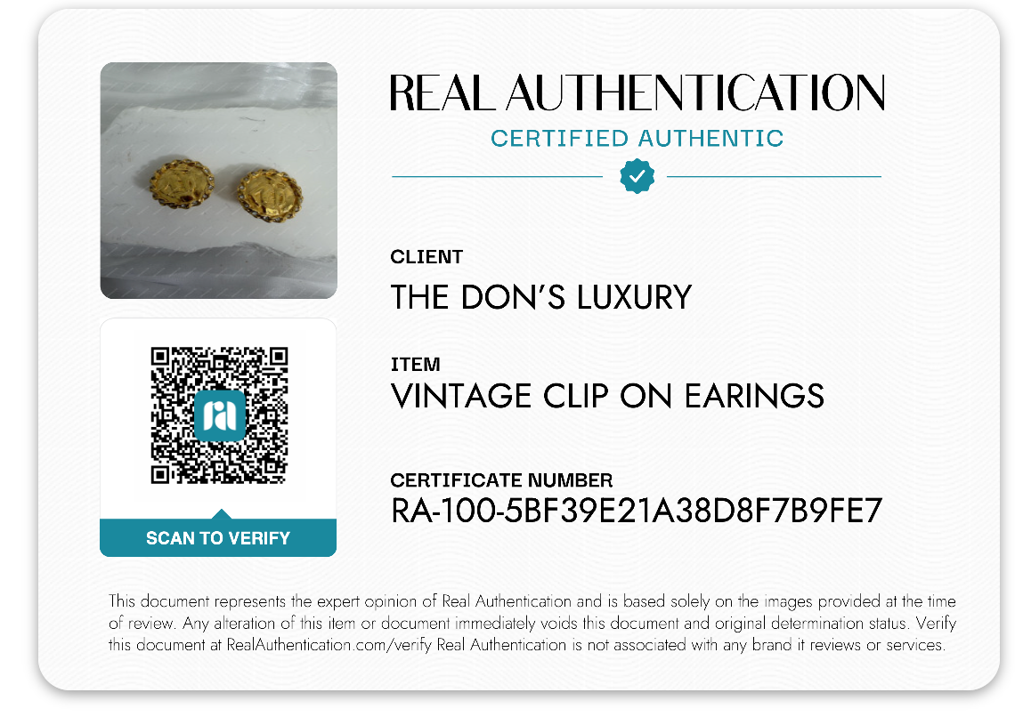 Chanel Gold Tone Mademoiselle Clip On Earrings