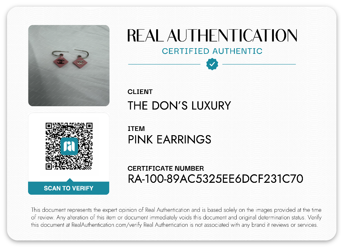 Chanel Pink CC Dangle Earrings