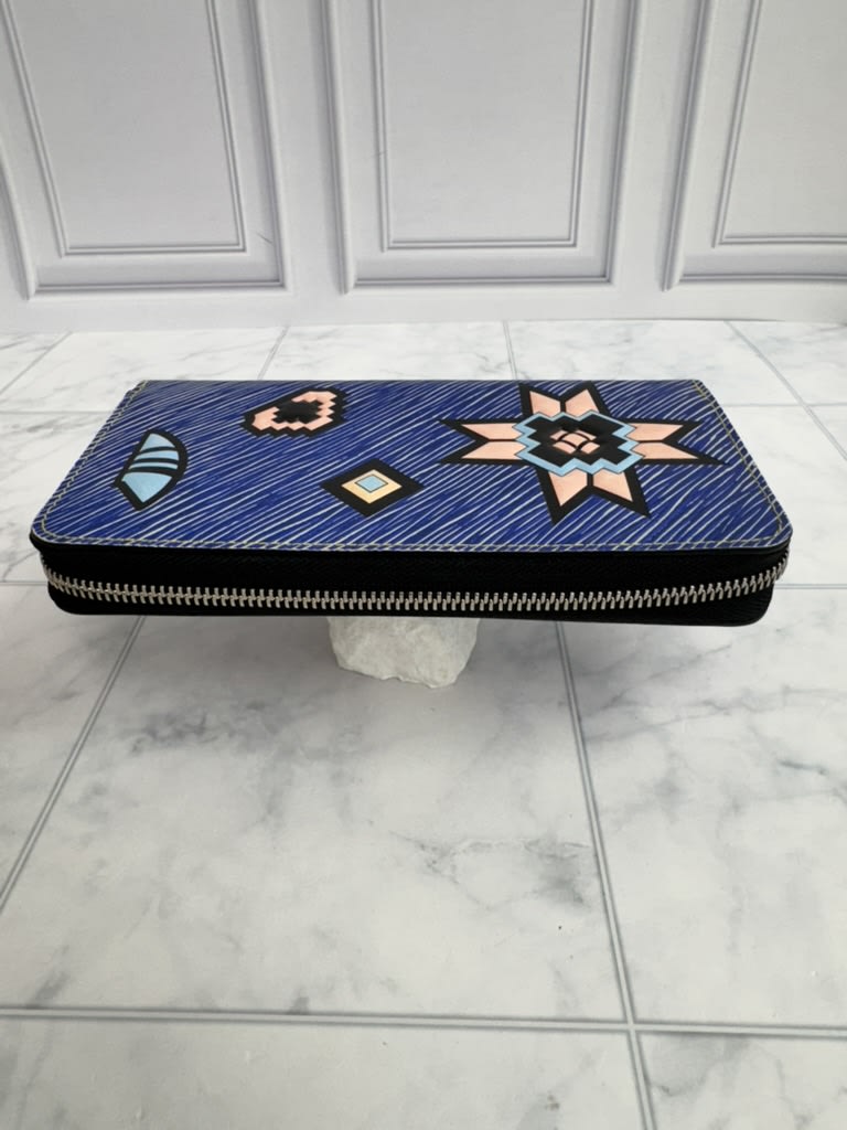 Louis Vuitton Blue Epi Azteque Zippy Wallet