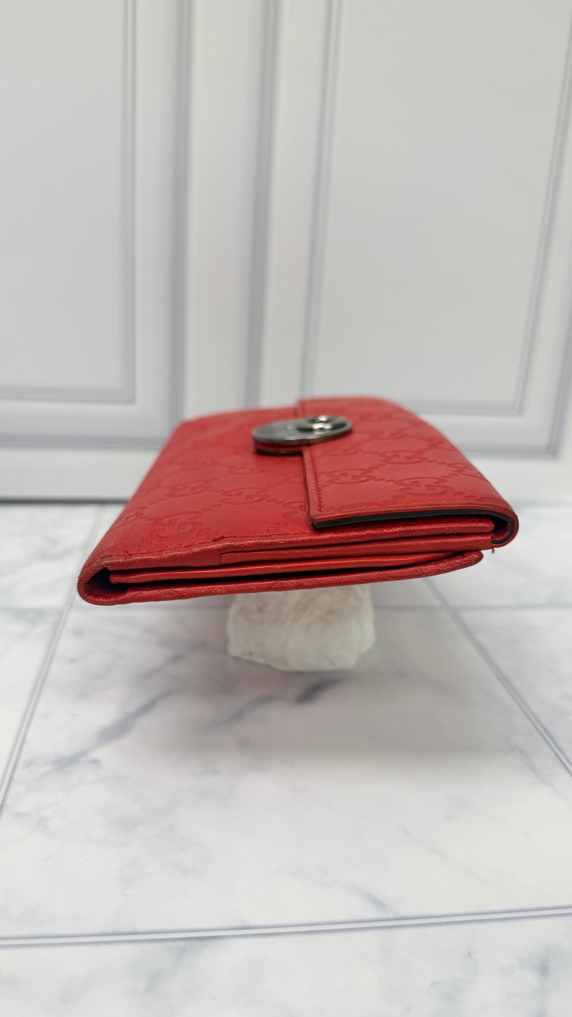 Gucci Red Guccissima Leather Wallet