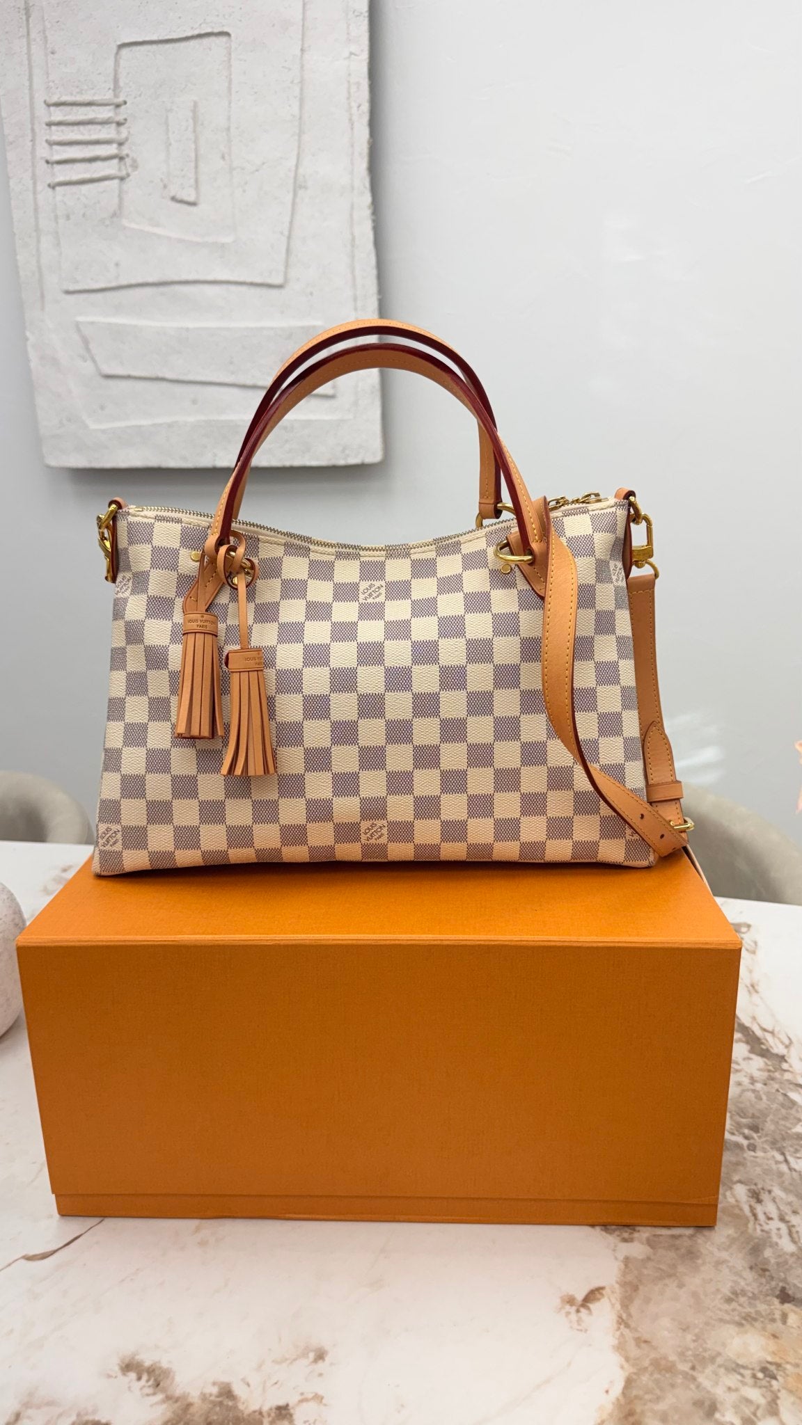 Louis Vuitton Damier Azur Lymington 2Way Handbag 