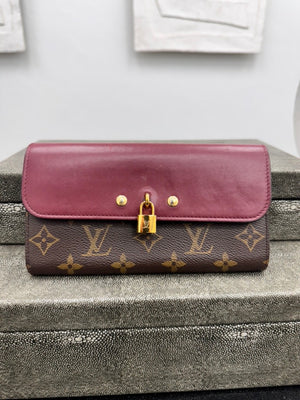 Louis Vuitton Monogram & Burgundy Portefeuille Venus Wallet