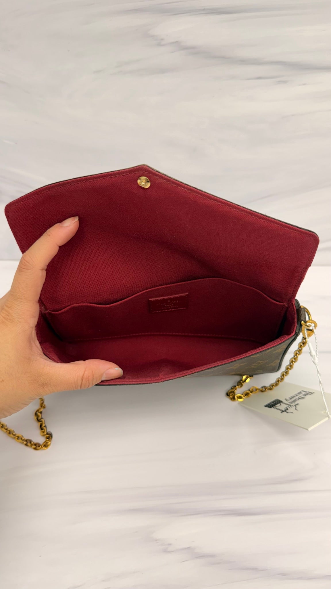 Louis Vuitton Monogram Felicie Pochette Chain Crossbody Bag 