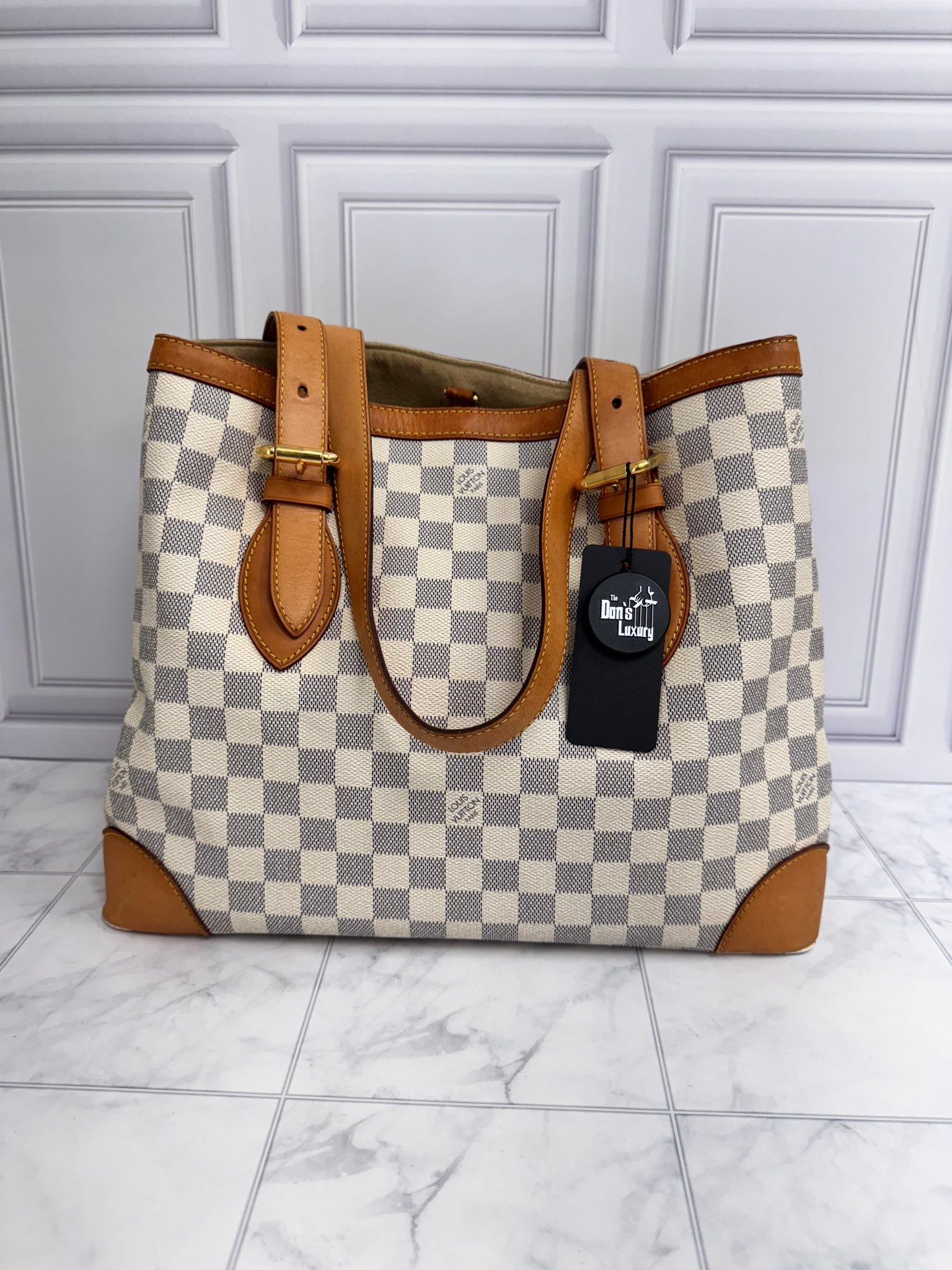 Louis Vuitton Damier Azur Hampstead Tote Bag MM