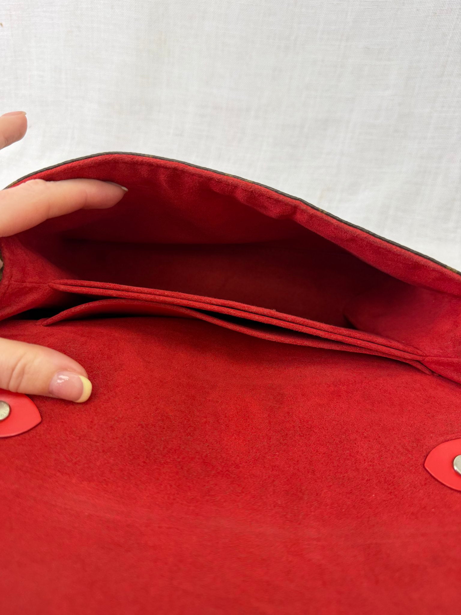 Louis Vuitton Monogram & Red Epi Saint Michel Crossbody