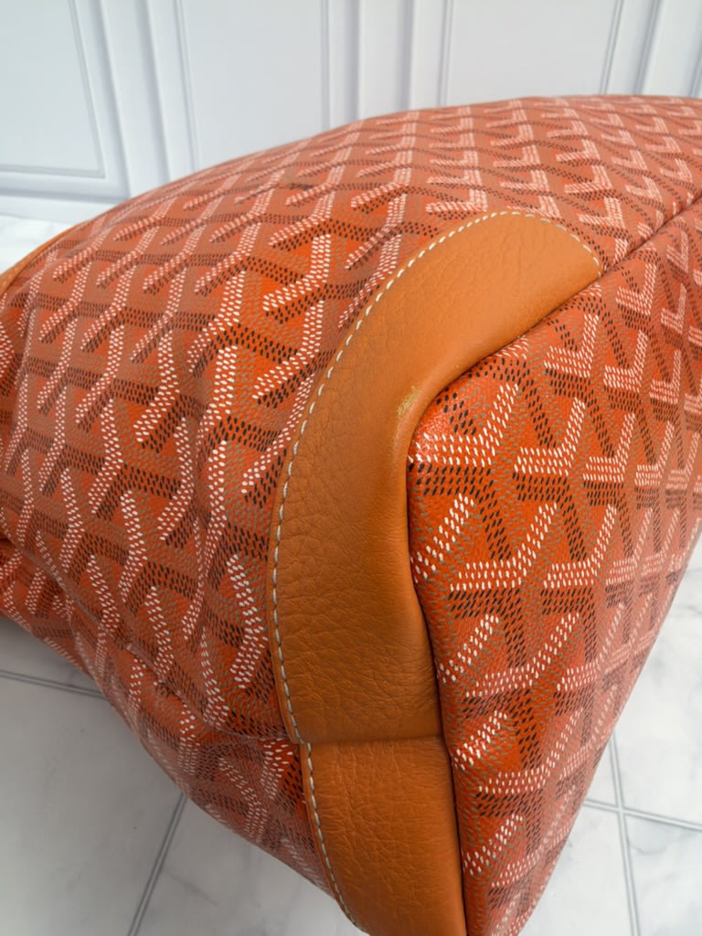 Goyard Orange Goyardine Grenadine Hobo Bag