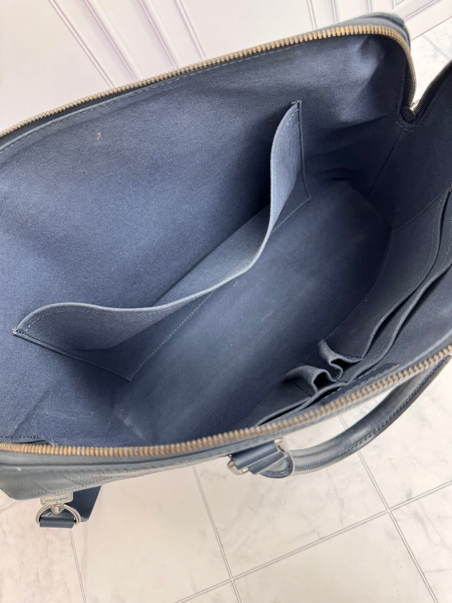 Louis Vuitton Navy Blue Damier Infini Porte-Documents Jour Briefcase