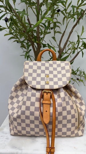 Louis Vuitton Damier Azur Sperone Medium Backpack