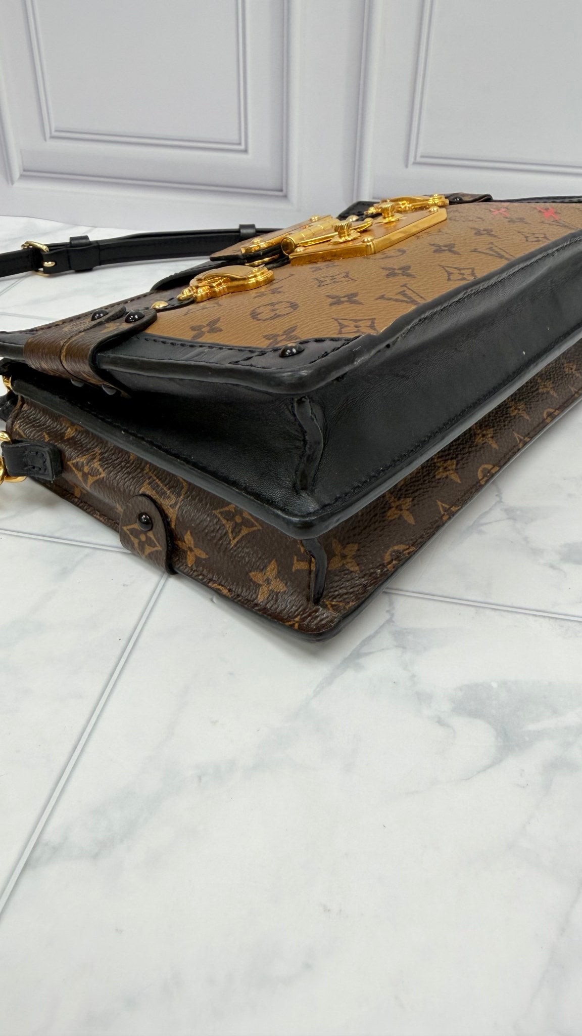 Louis Vuitton Reverse Monogram Truck Clutch Crossbody 