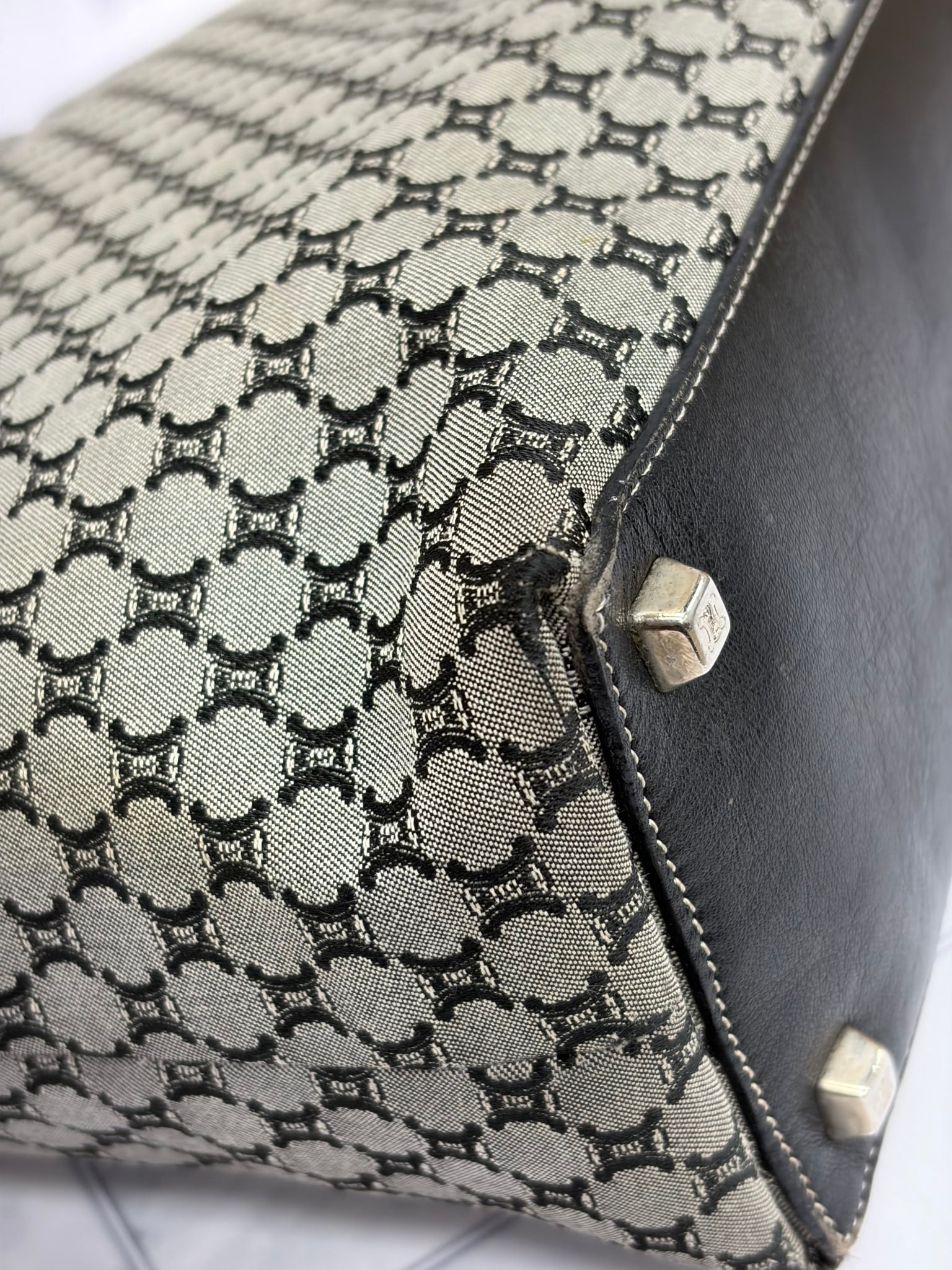 Celine Black Macadam Canvas Tote Bag