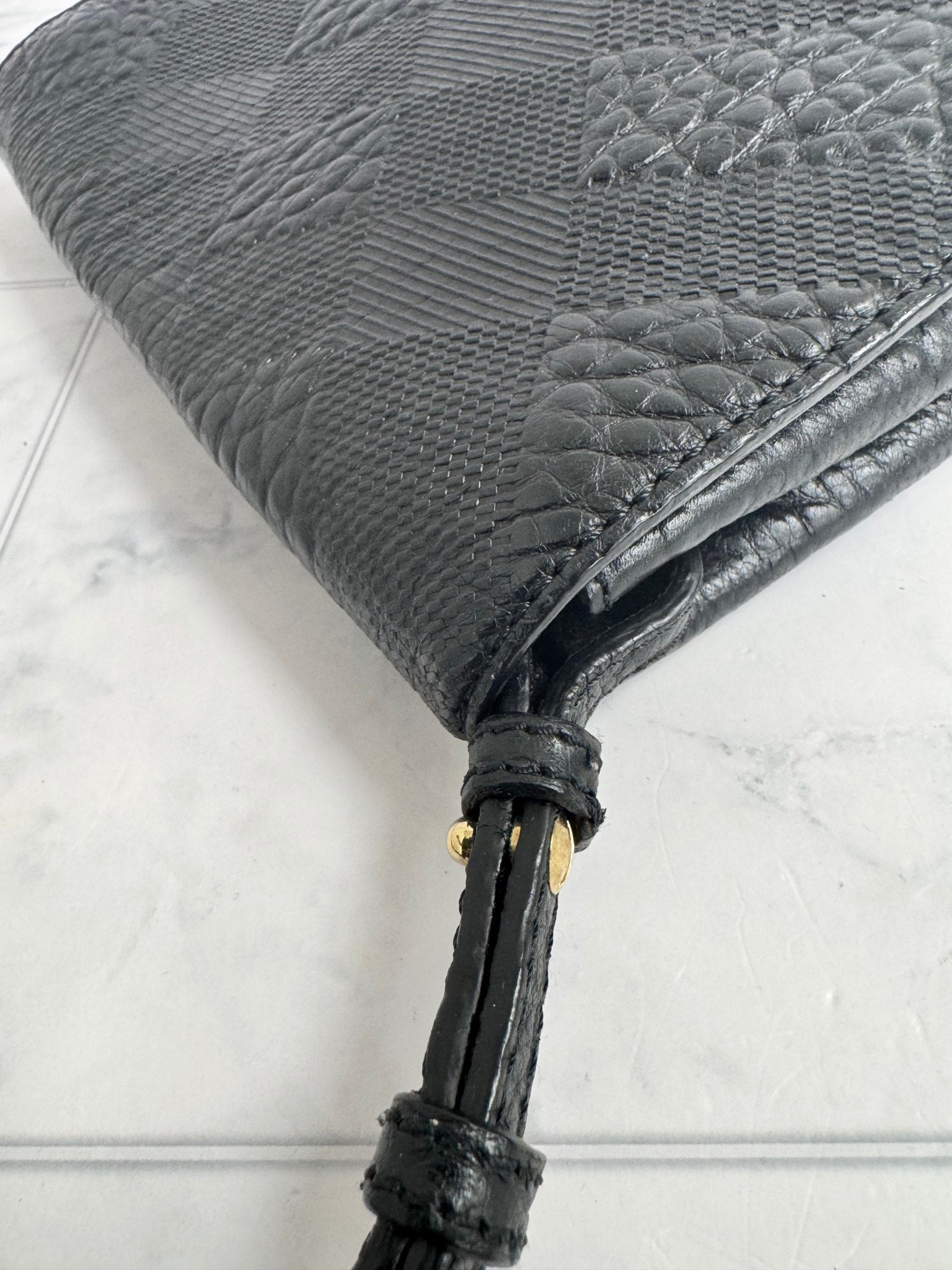 Burberry Black Grained Leather Langley Crossbody Bag