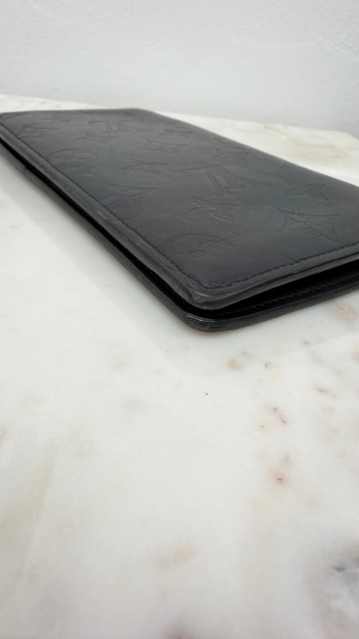 Louis Vuitton Black Shadow Monogram Brazza Wallet