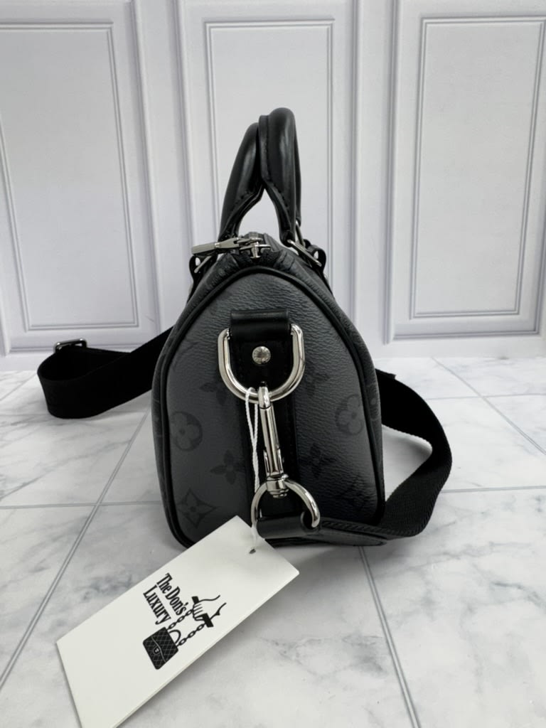 Louis Vuitton Monogram Eclipse Reverse Keepall Bandouliere 25