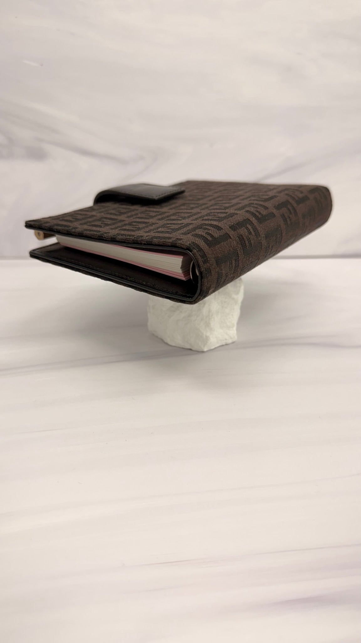 LIKE NEW - Fendi Brown Zucca Canvas Passport Agenda Cover 