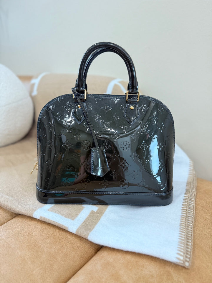 Louis Vuitton Monogram Dark Green Vernis Alma PM