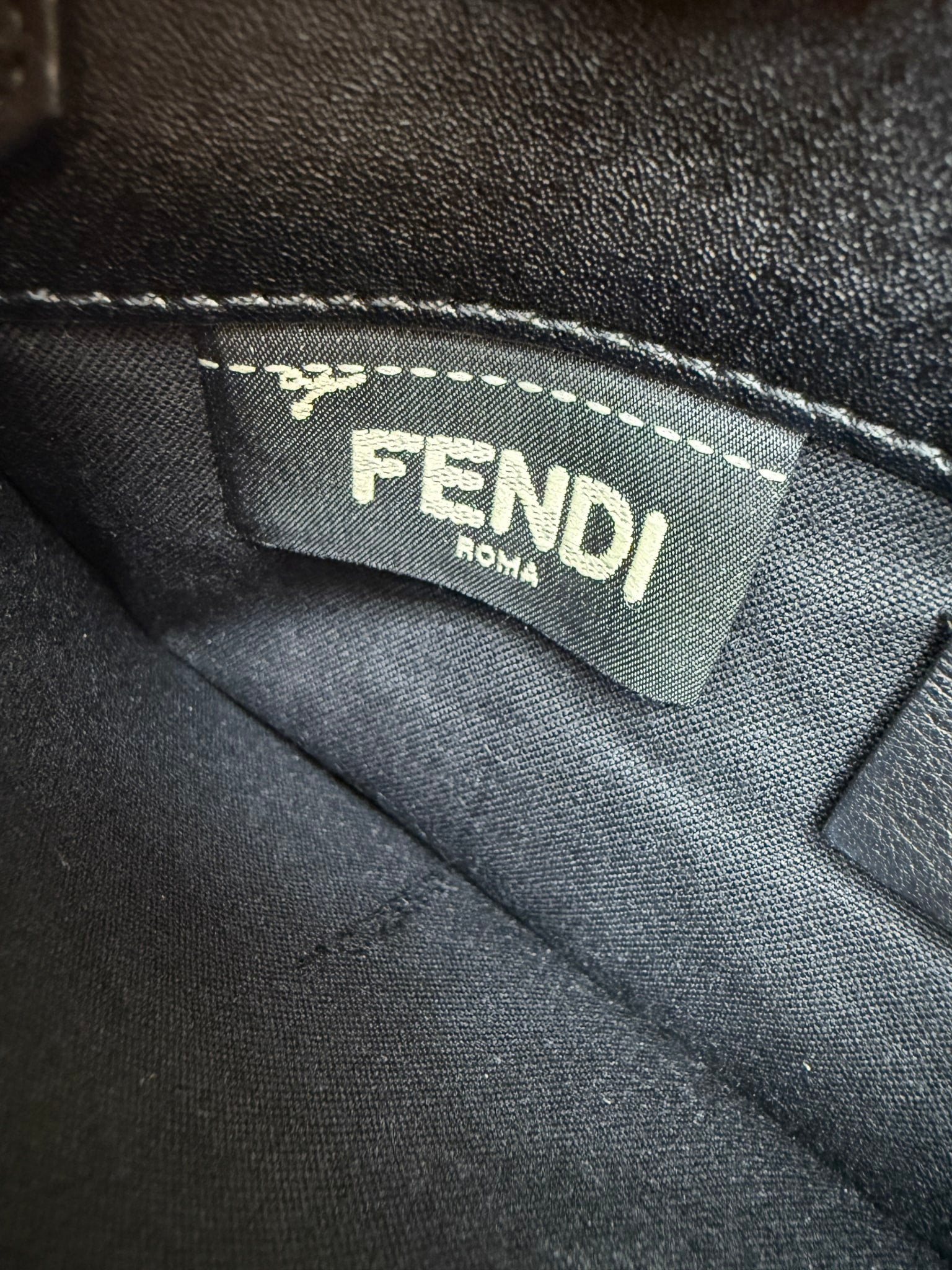 Fendi Black Leather Multicolored Studded Wallet on a Chain 