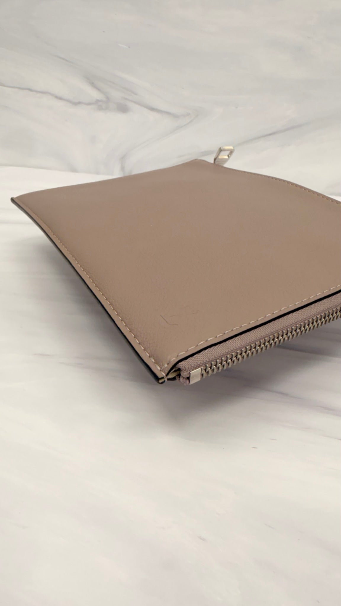BRAND NEW - Louis Vuitton Taupe Taurillon Leather Pochette Jour PM Clutch