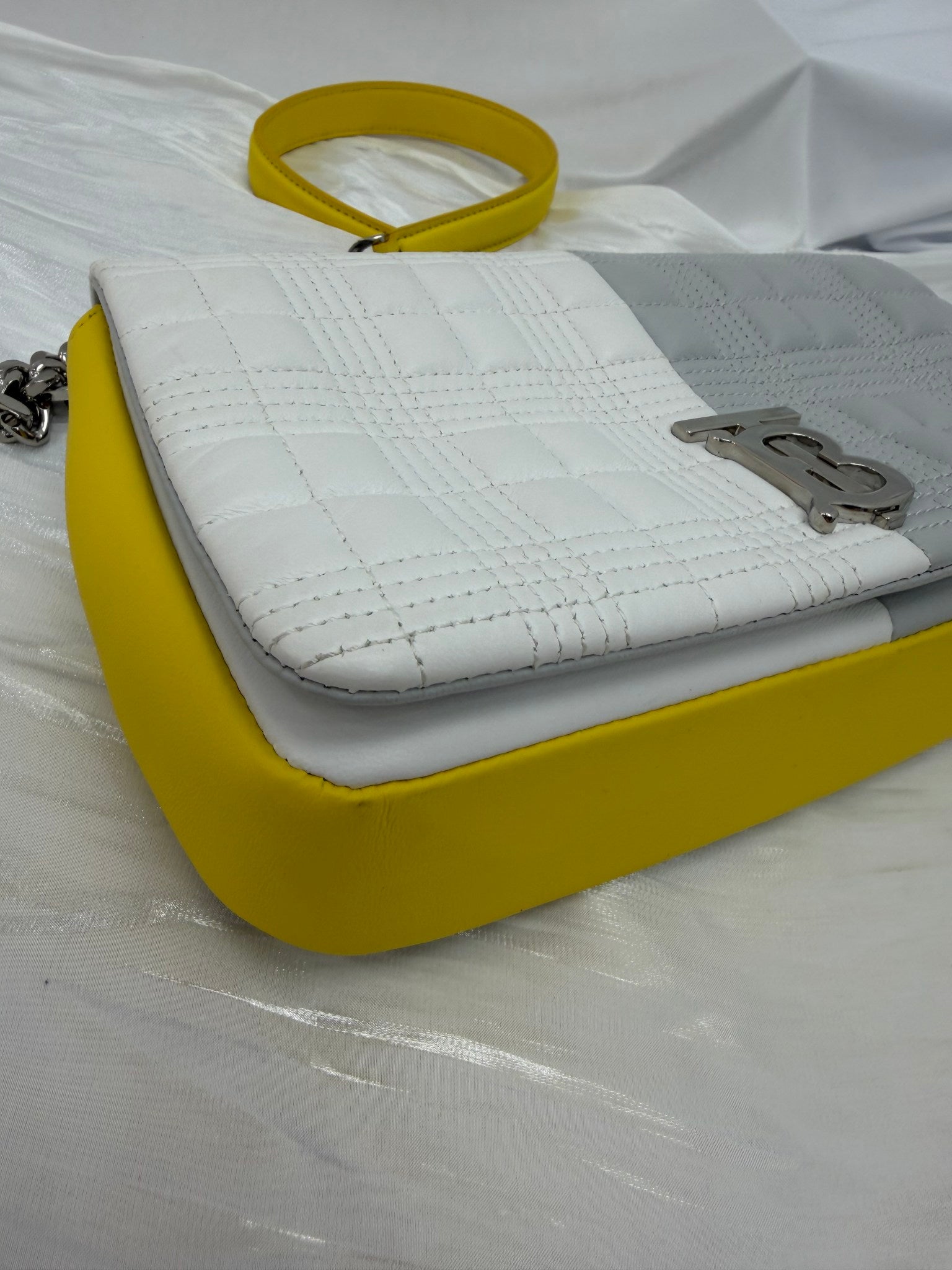 Burberry Tricolor Leather Colorblock Lola Crossbody Bag