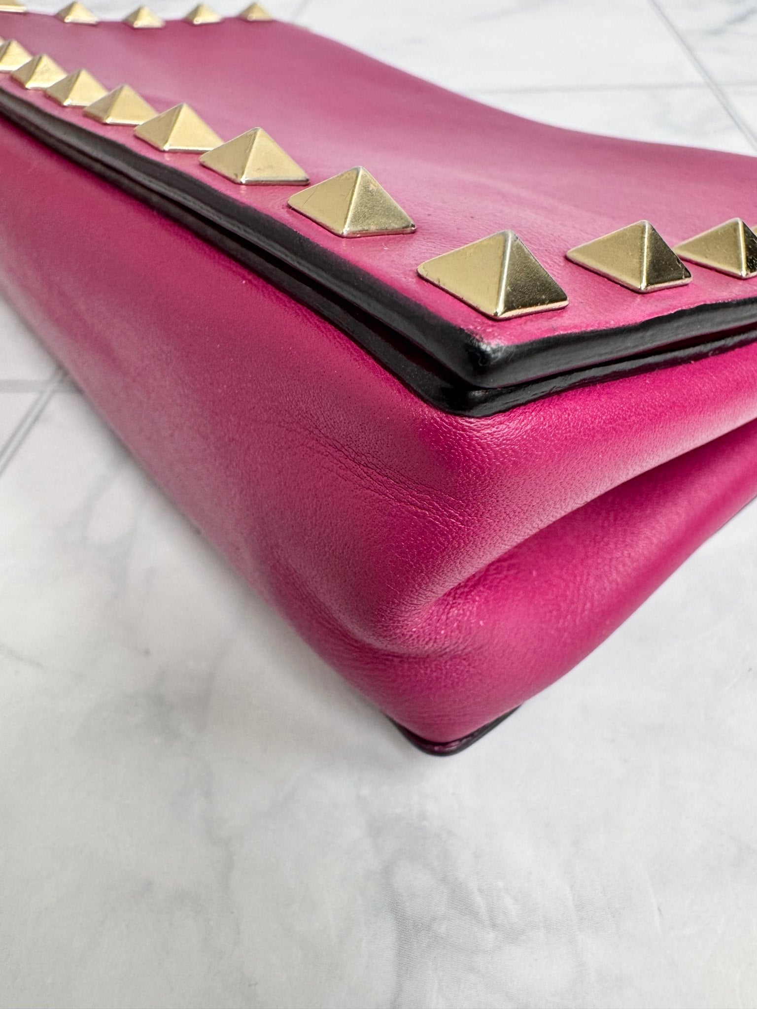 Valentino Fuchsia Leather Rockstud Small Crossbody Bag