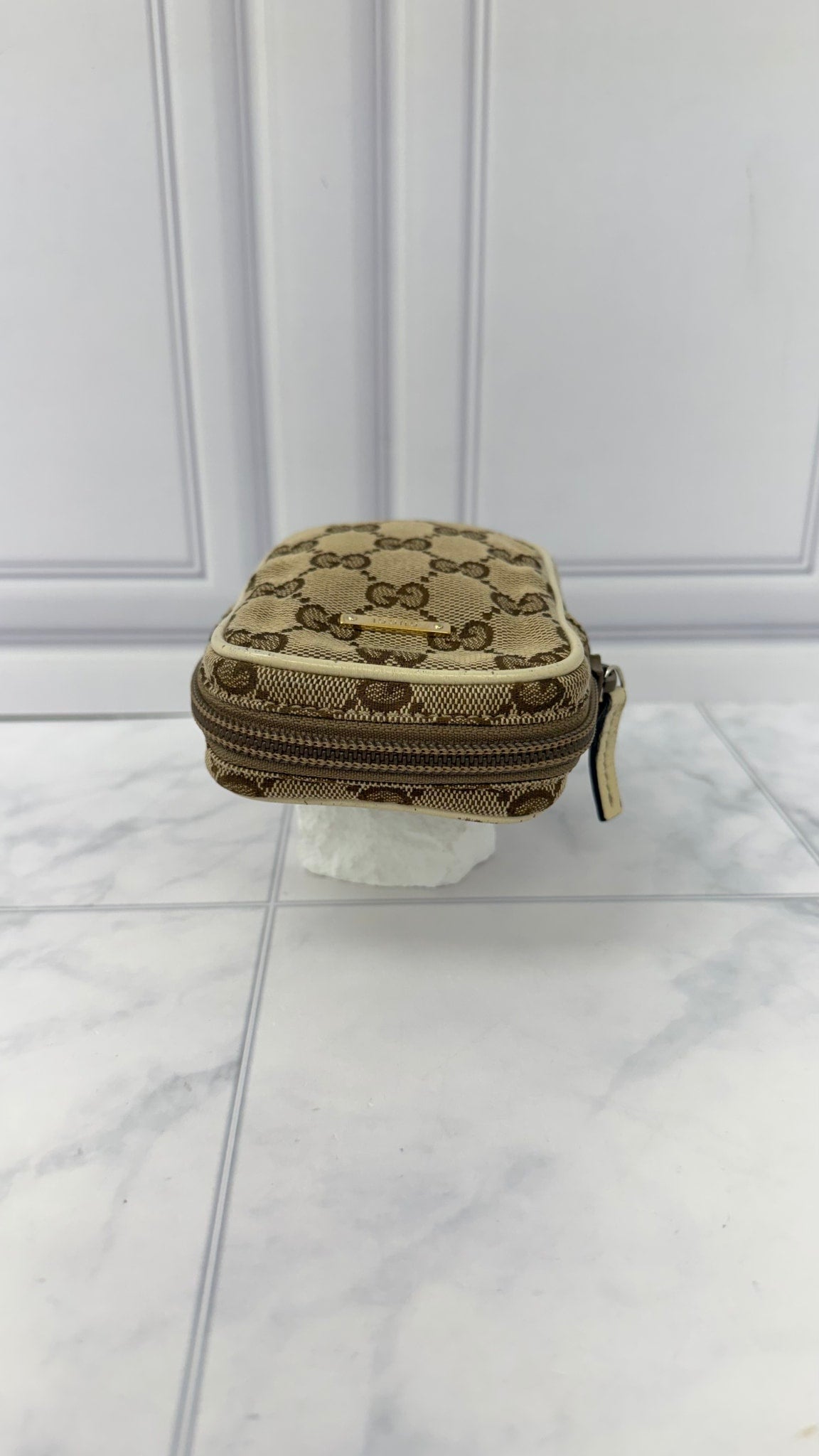 Gucci Brown GG Canvas Small Pouch 