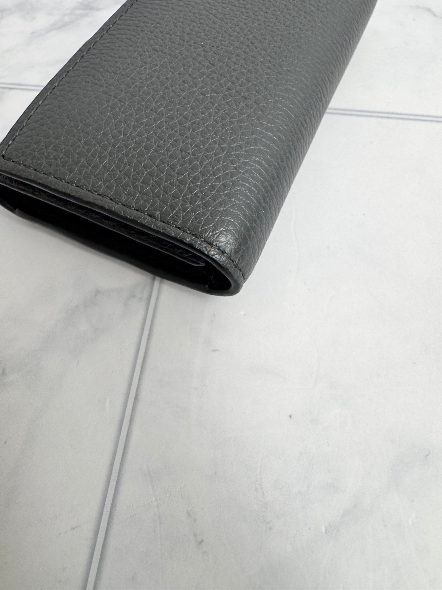Loewe Grey Grained Leather 6 Ring Key Case