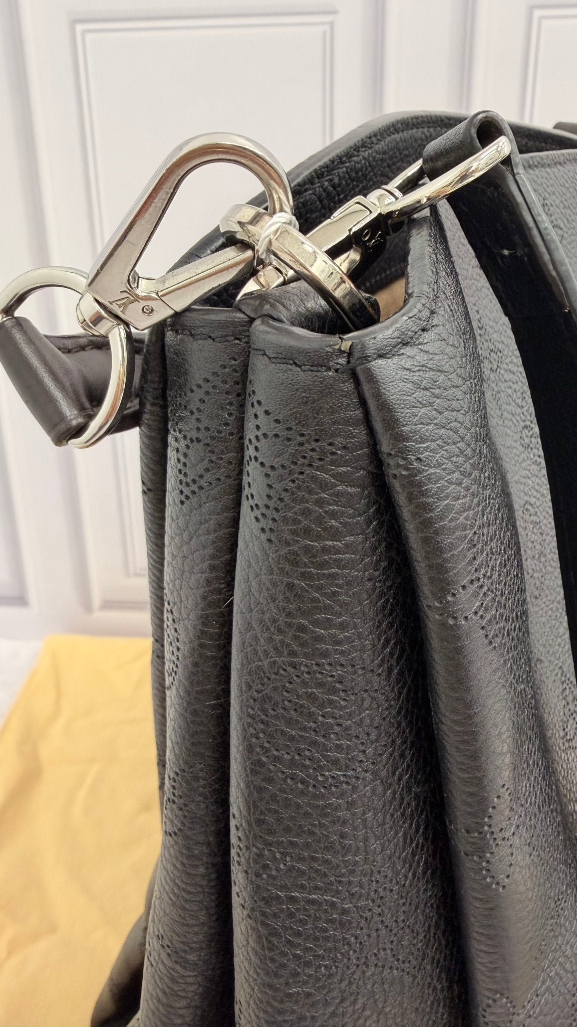 Louis Vuitton Black Mahina Leather Babylone PM Shoulder Bag
