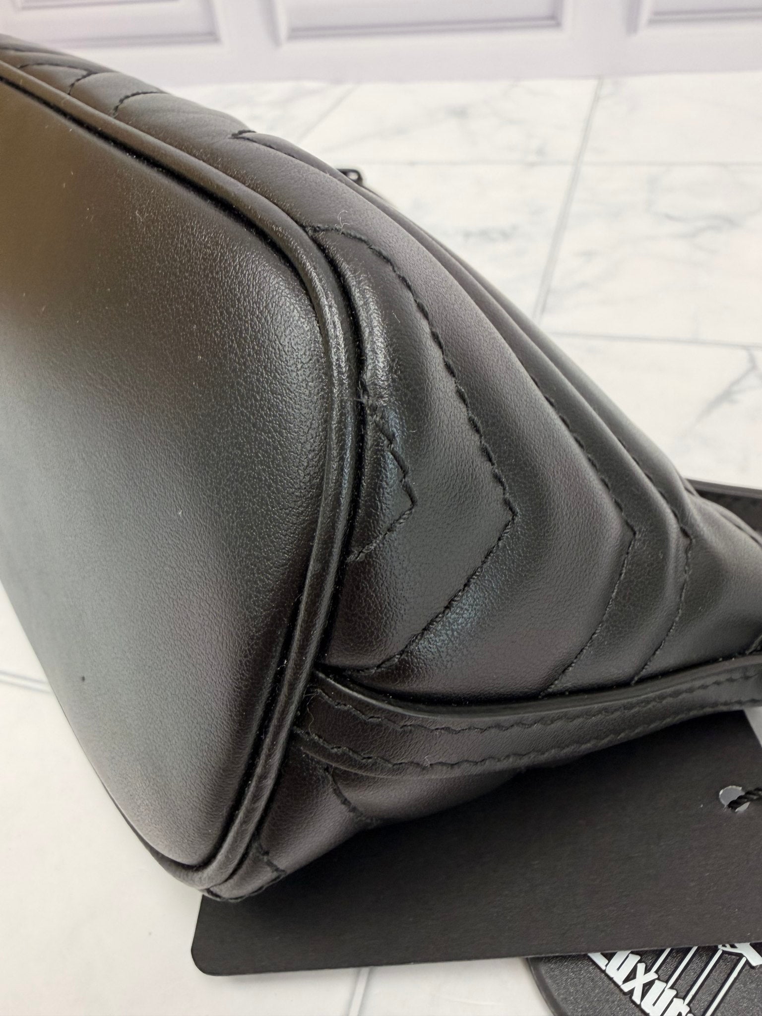 Gucci Black Quilted Leather Chevron Shoulder Bag