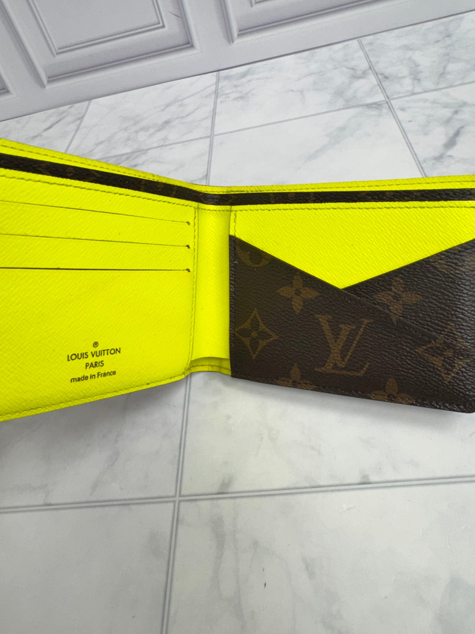 Louis Vuitton Monogram And Yellow Multiple Compact Wallet
