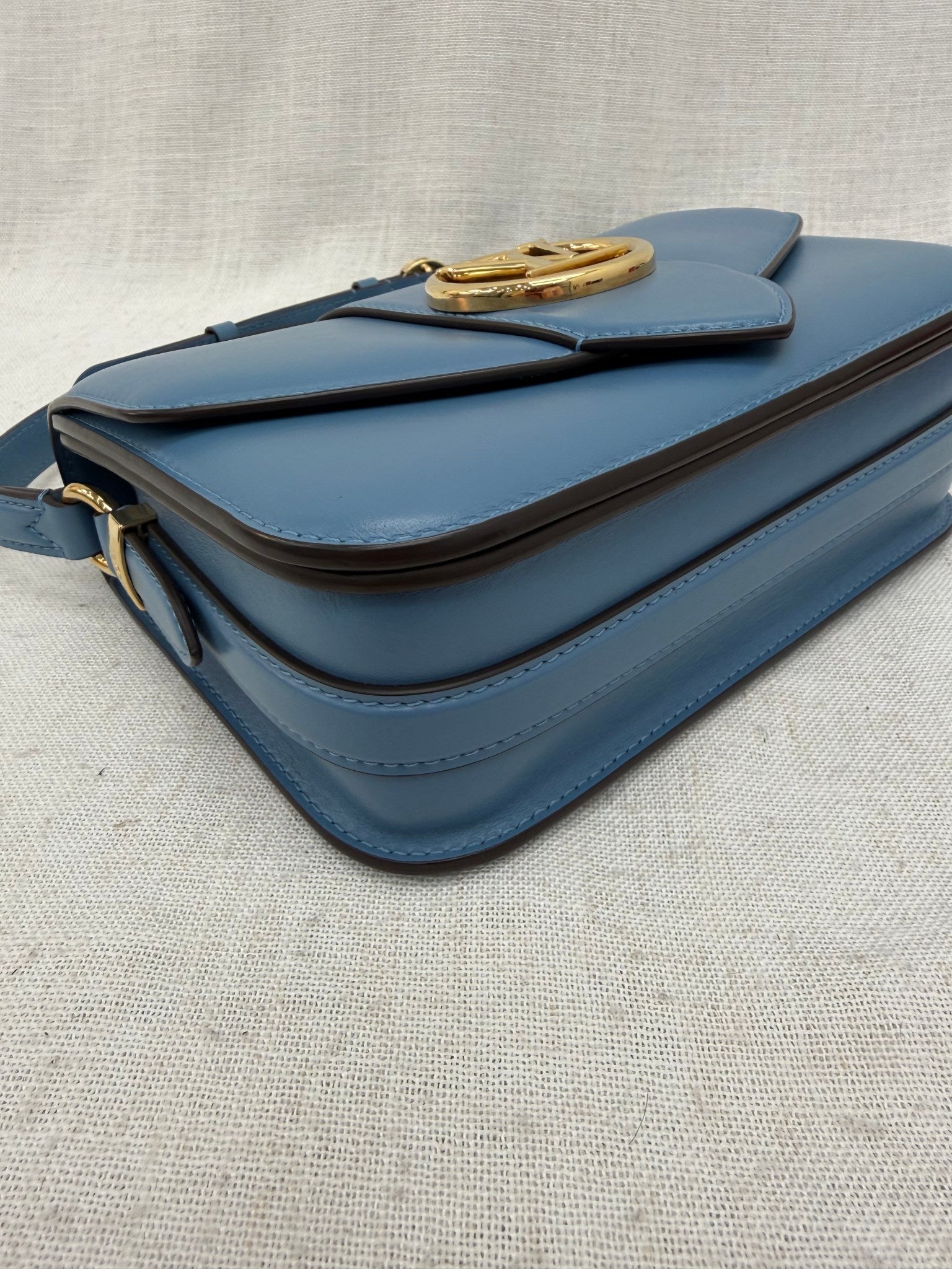 BRAND NEW- Louis Vuitton Blue Leather Pont 9 Crossbody Bag