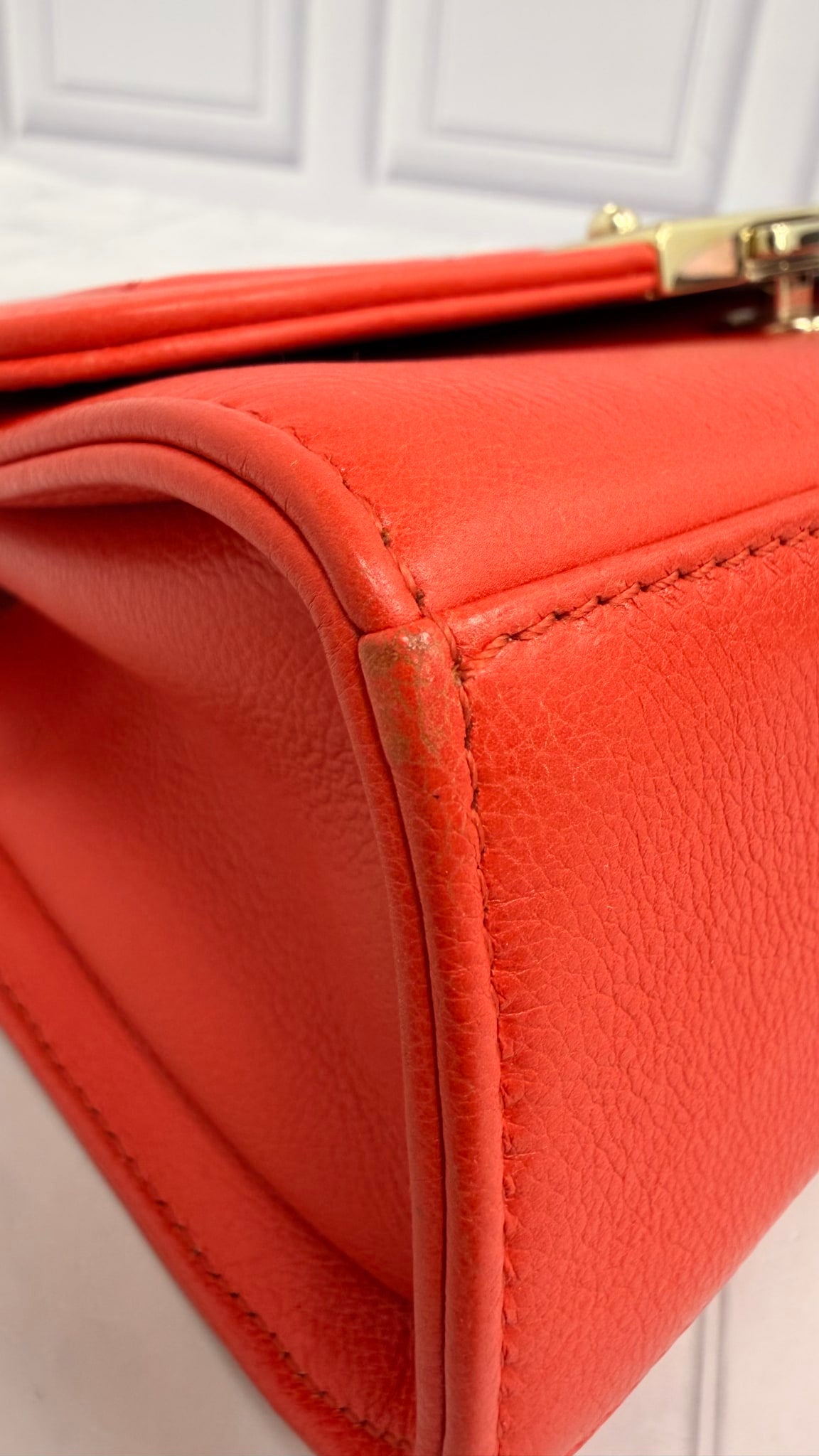 Chanel Vibrant Red Label Click Small Flap Bag
