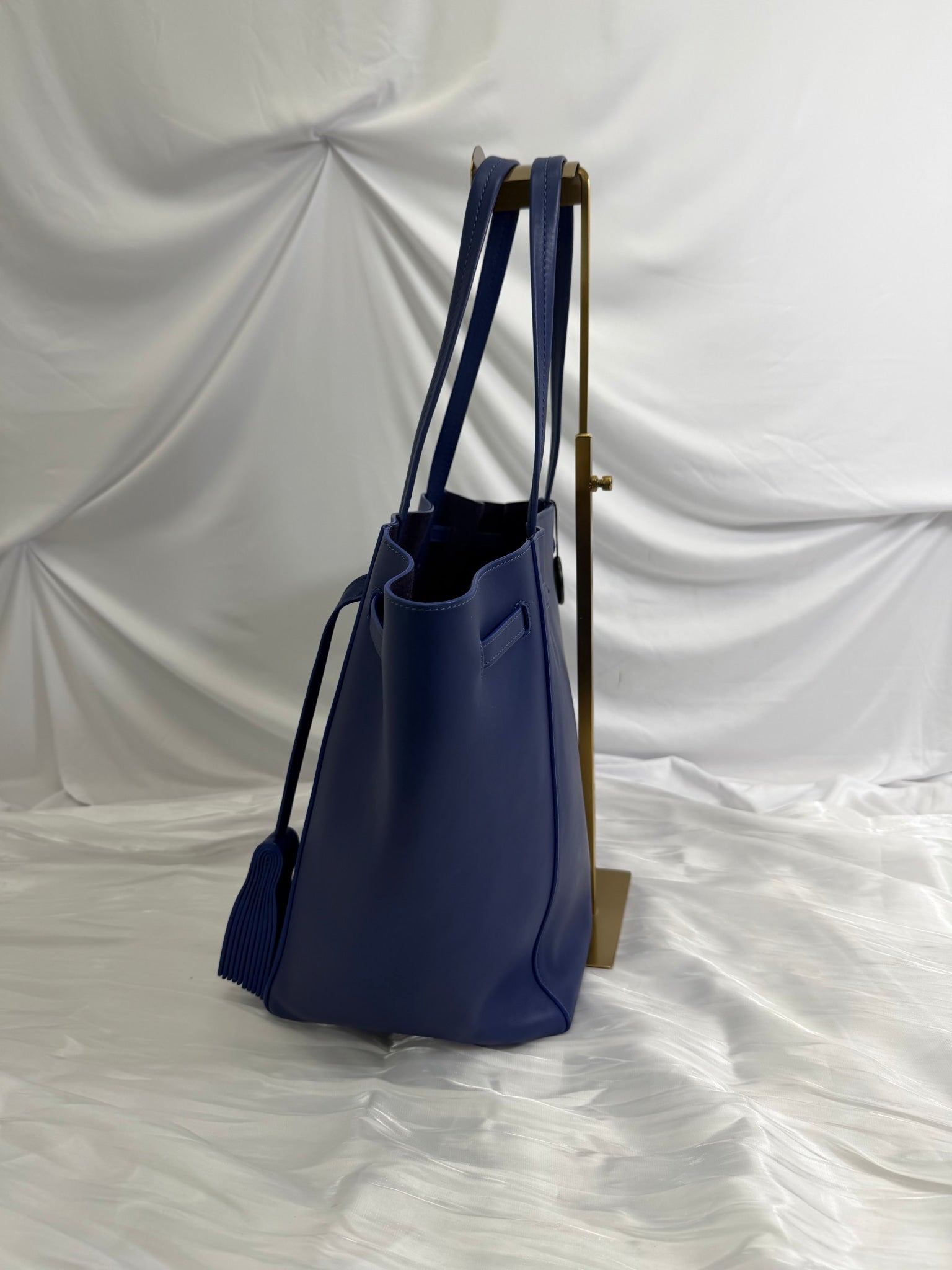 Celine Blue Leather  Cabas Phantom Tote Bag