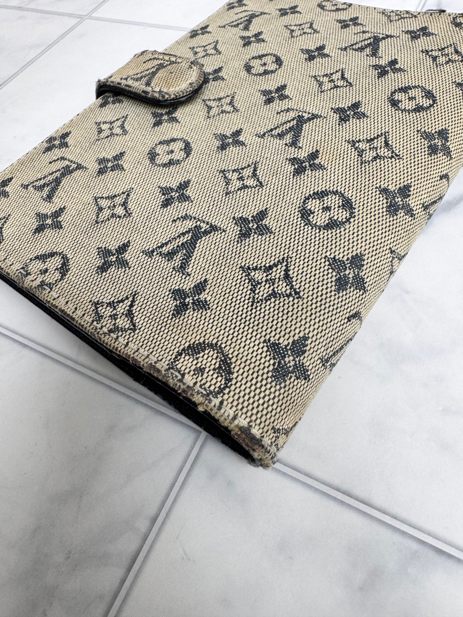 Louis Vuitton Mini Lin Denim Passport Agenda PM