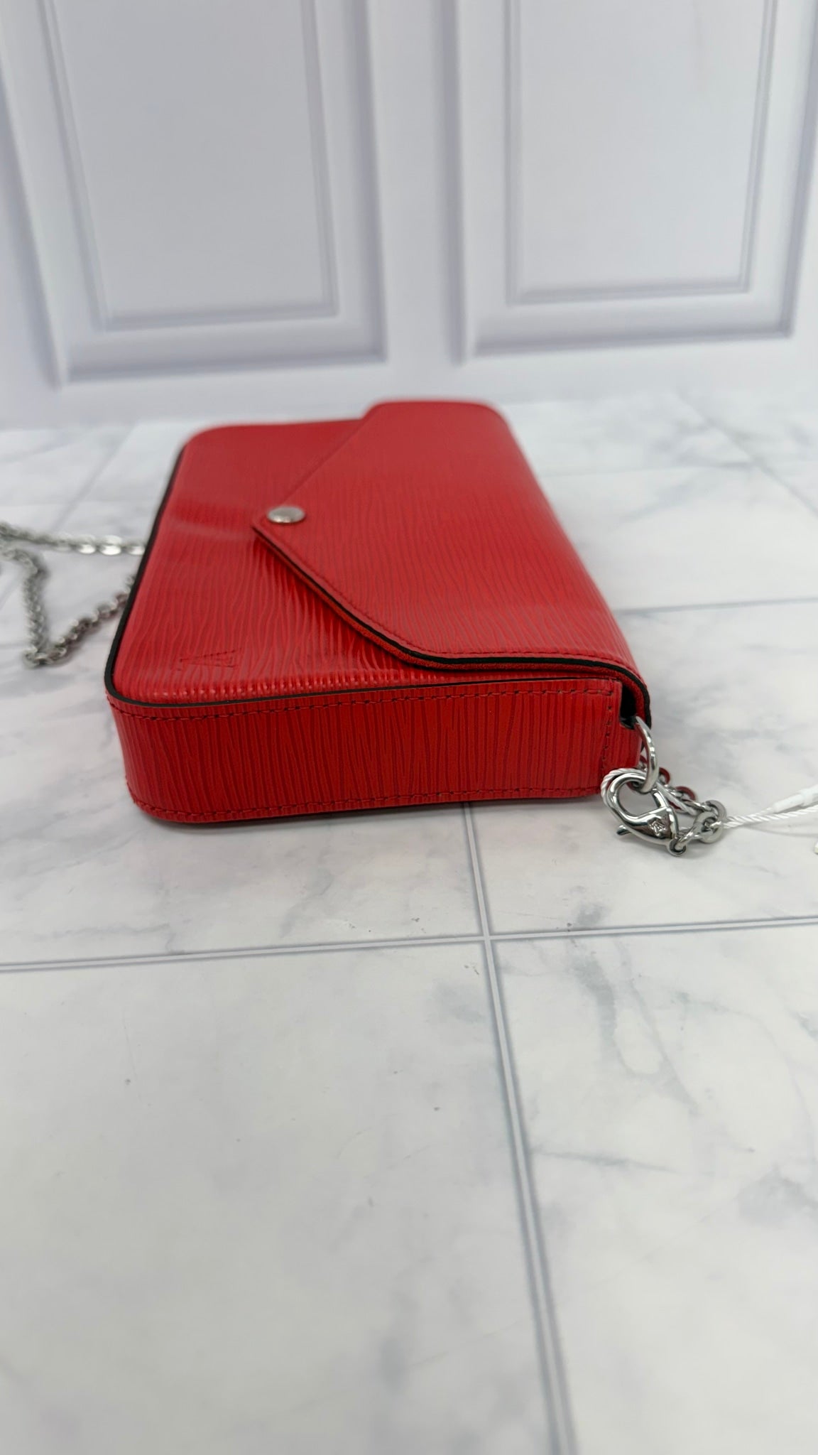 Louis Vuitton Red Epi Leather Pochette Felicie Crossbody Bag 
