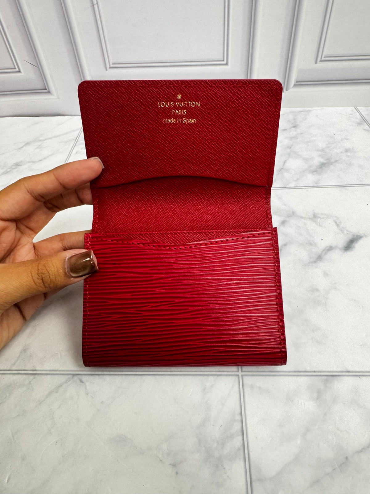Louis Vuitton Red Epi Card Case