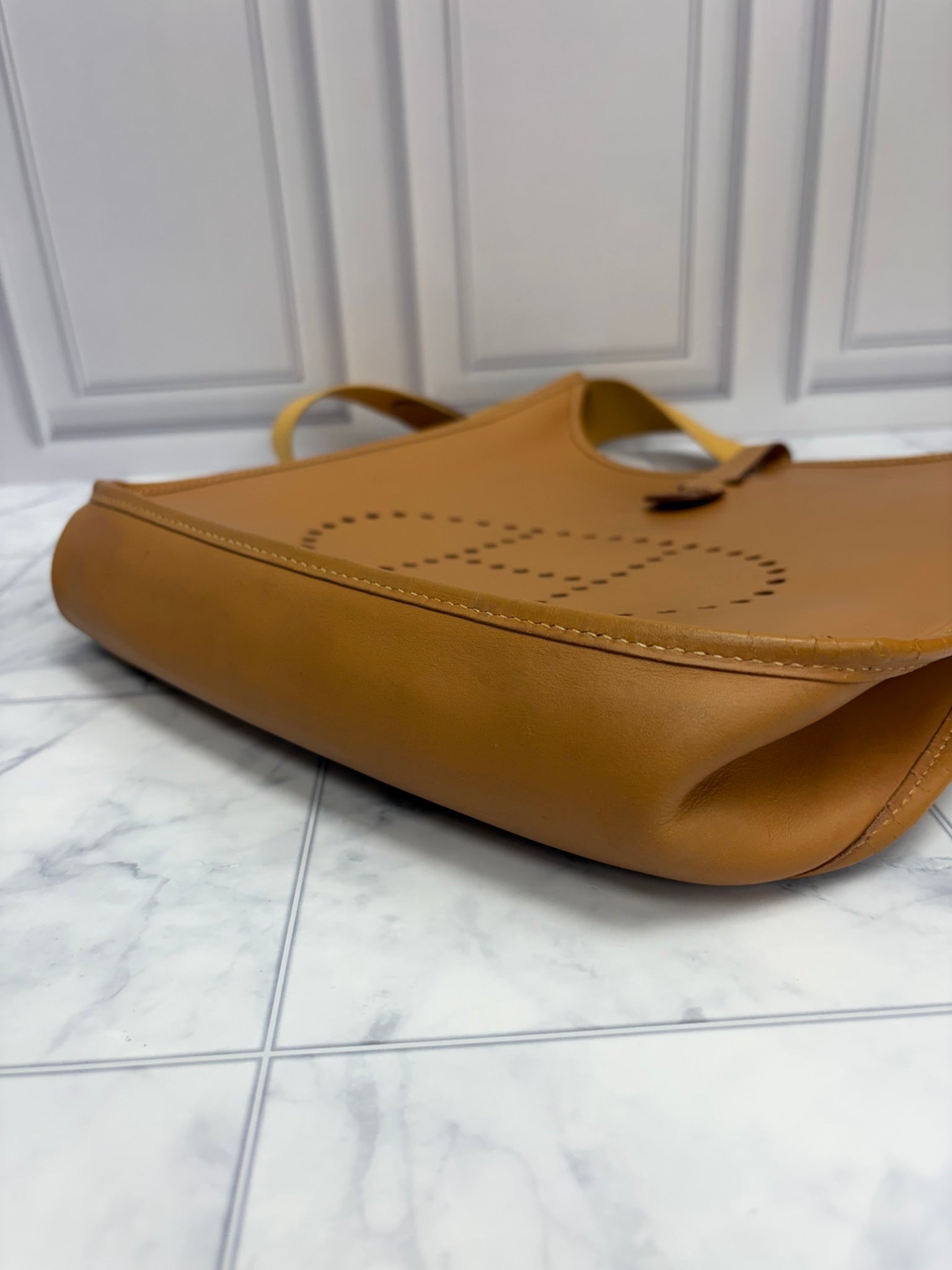 Hermes Brown Leather Evelyne PM Shoulder Bag