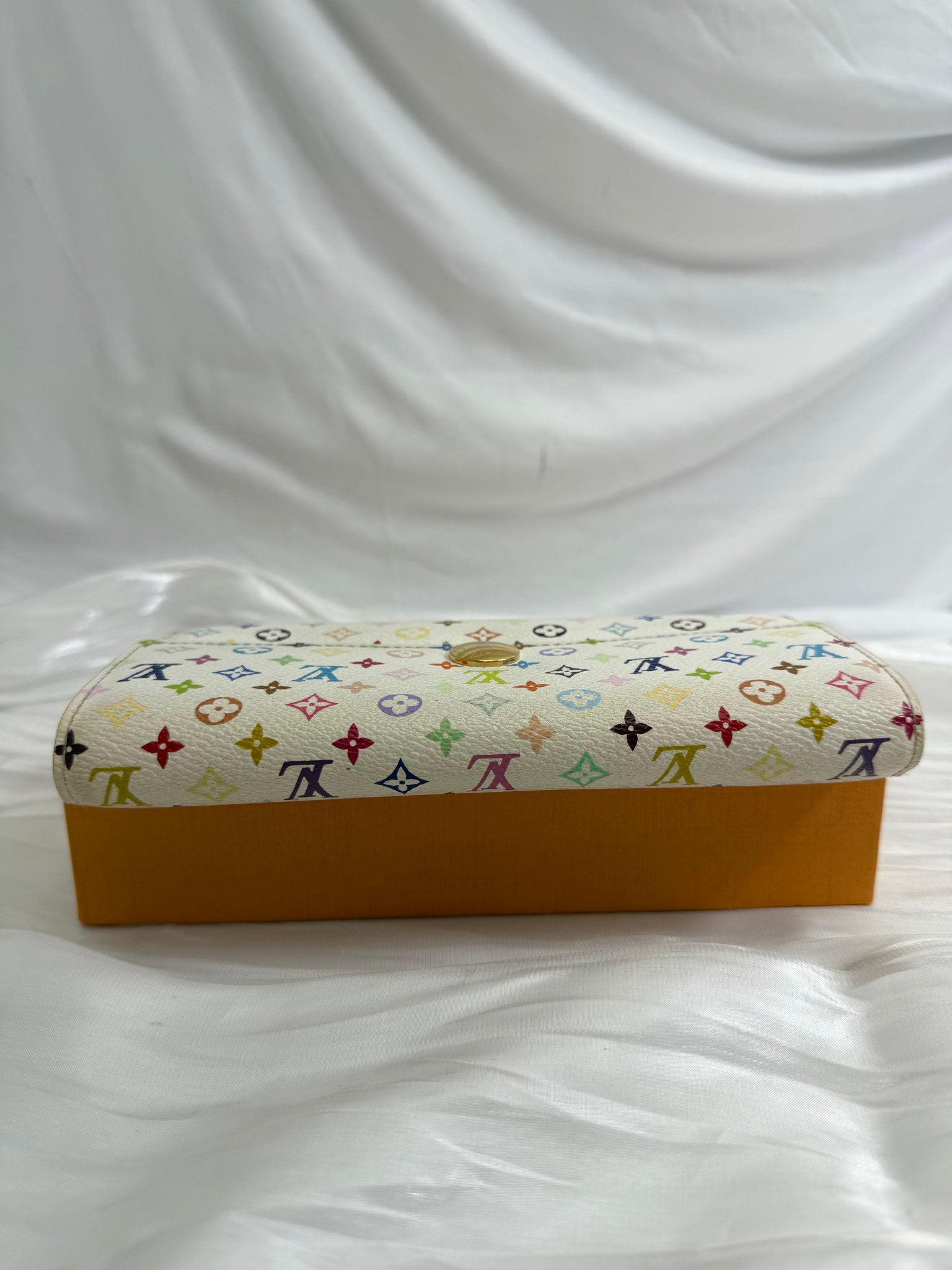 Louis Vuitton Monogram White Multicolor Sarah Wallet 