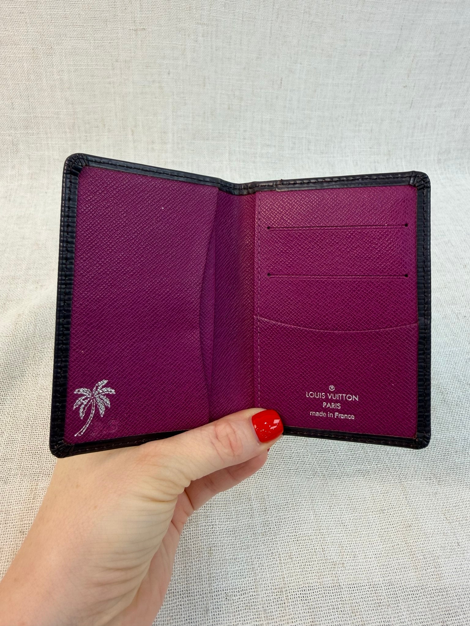 Louis Vuitton Dark Plum Epi Leather Pocket Organizer