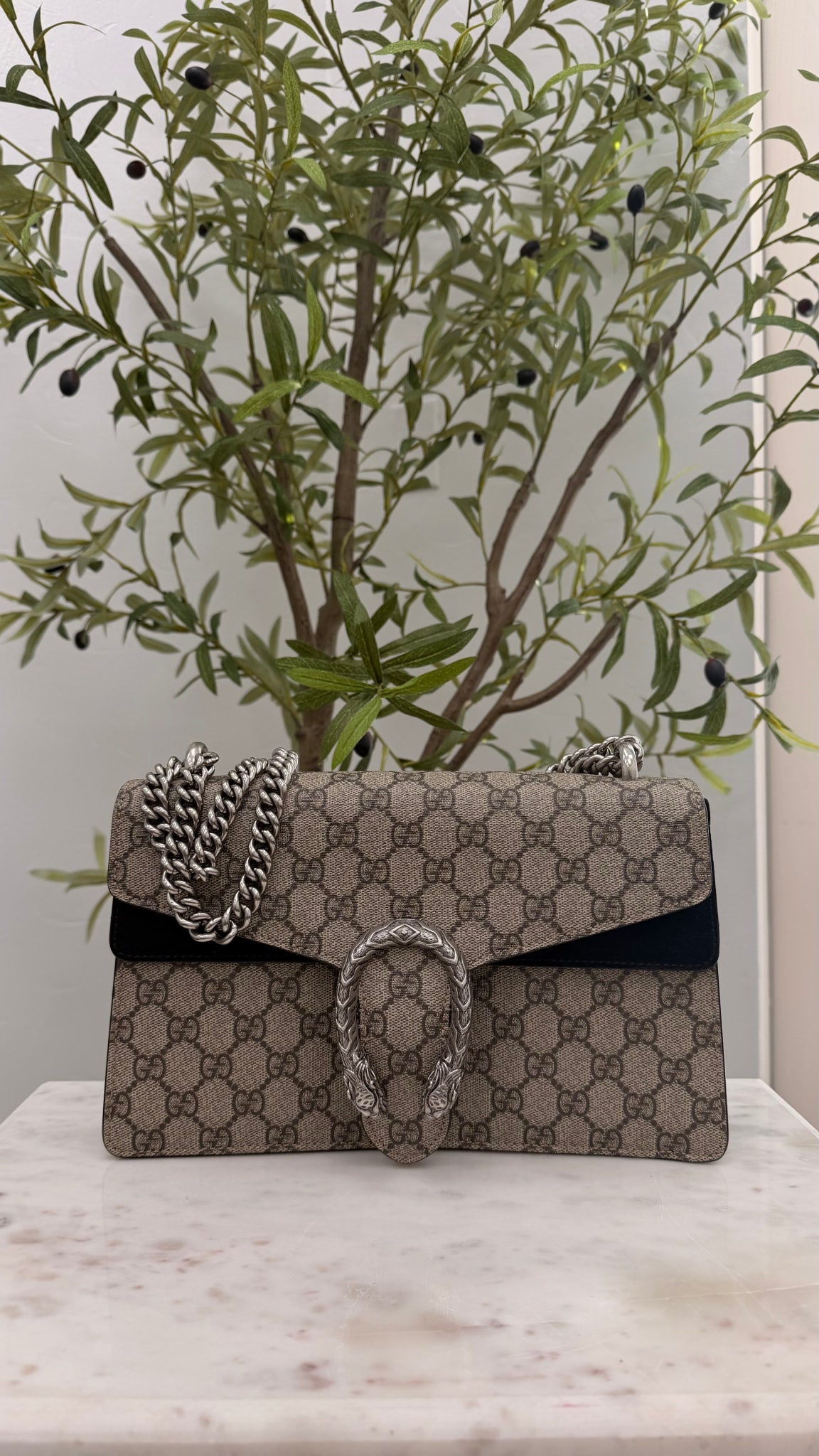 Gucci Supreme Monogram Small Dionysus Shoulder Bag