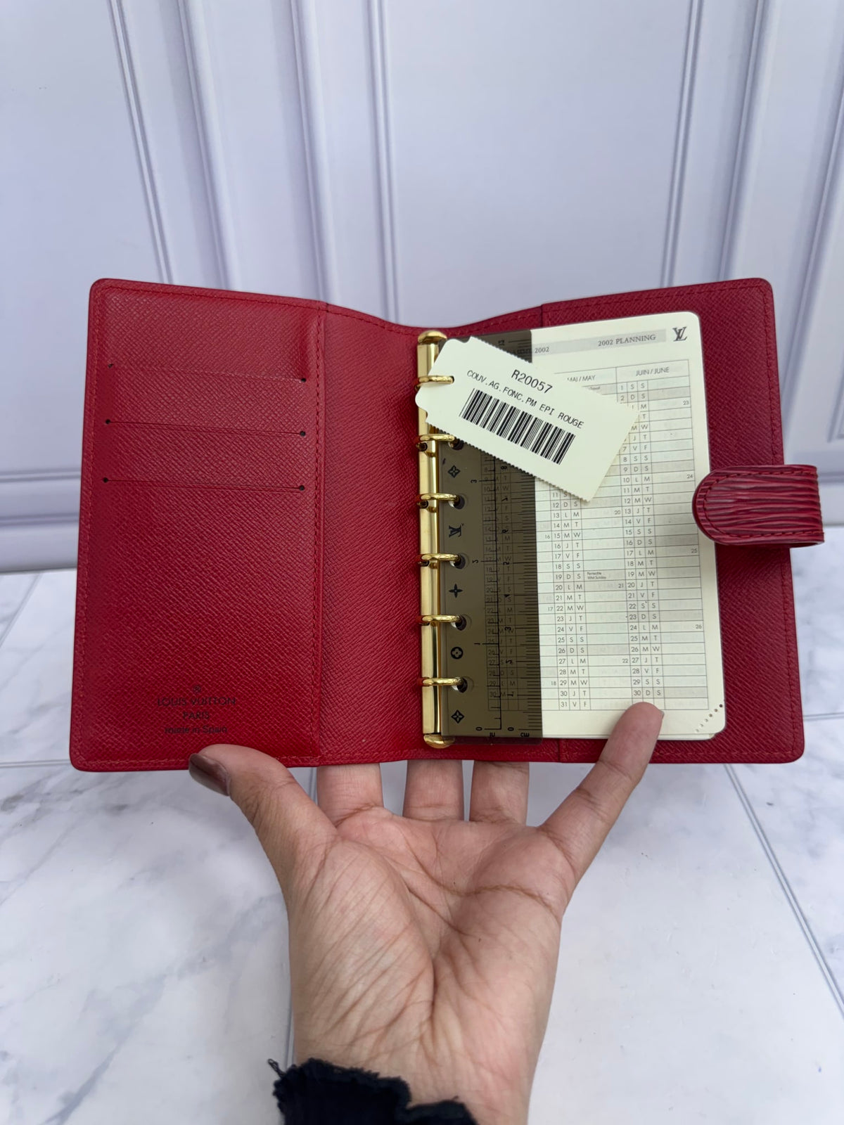 Louis Vuitton Red Epi Leather Agenda PM