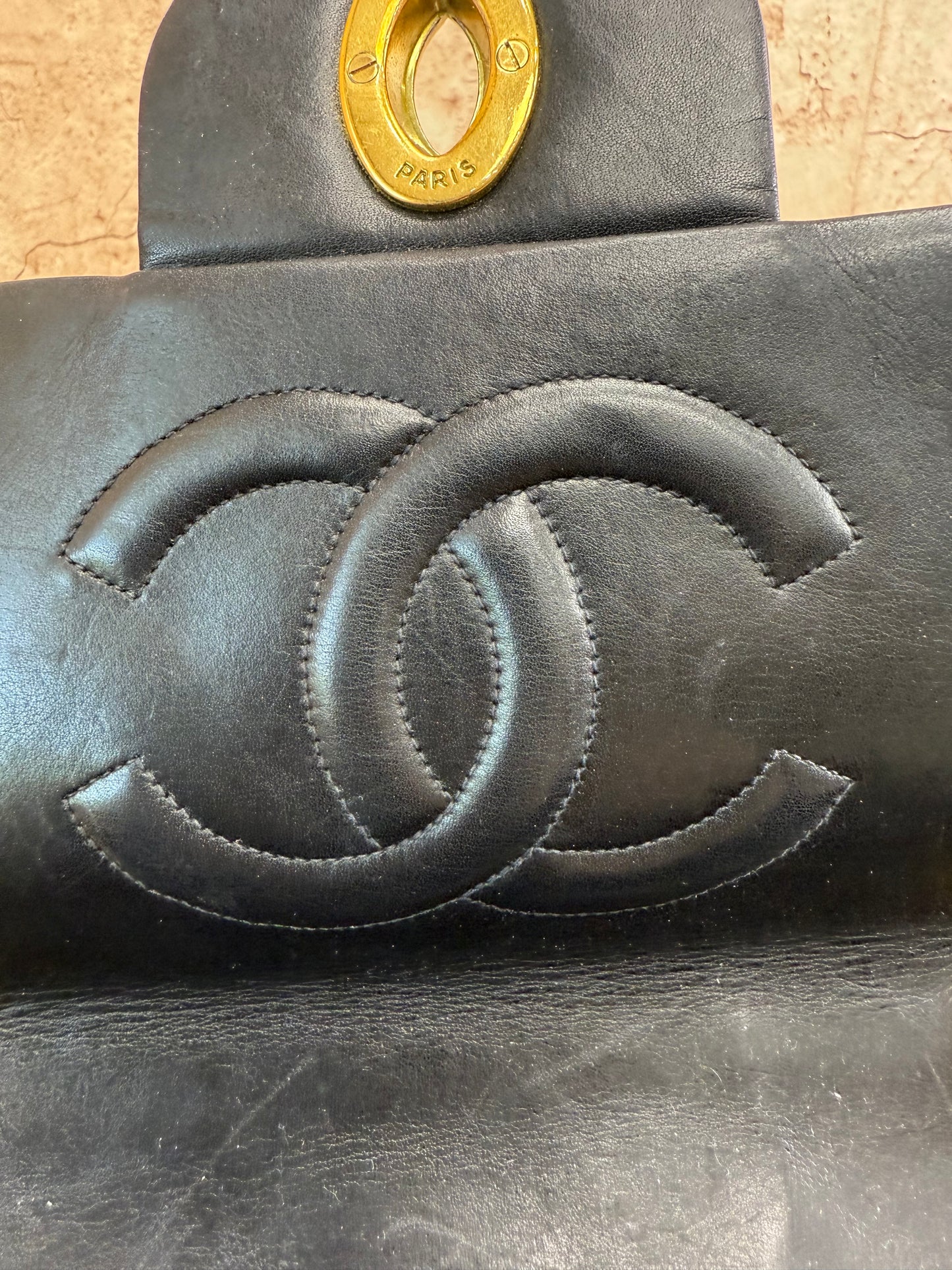 Chanel Black Quilted Lambskin XL Jumbo Single Flap Bag