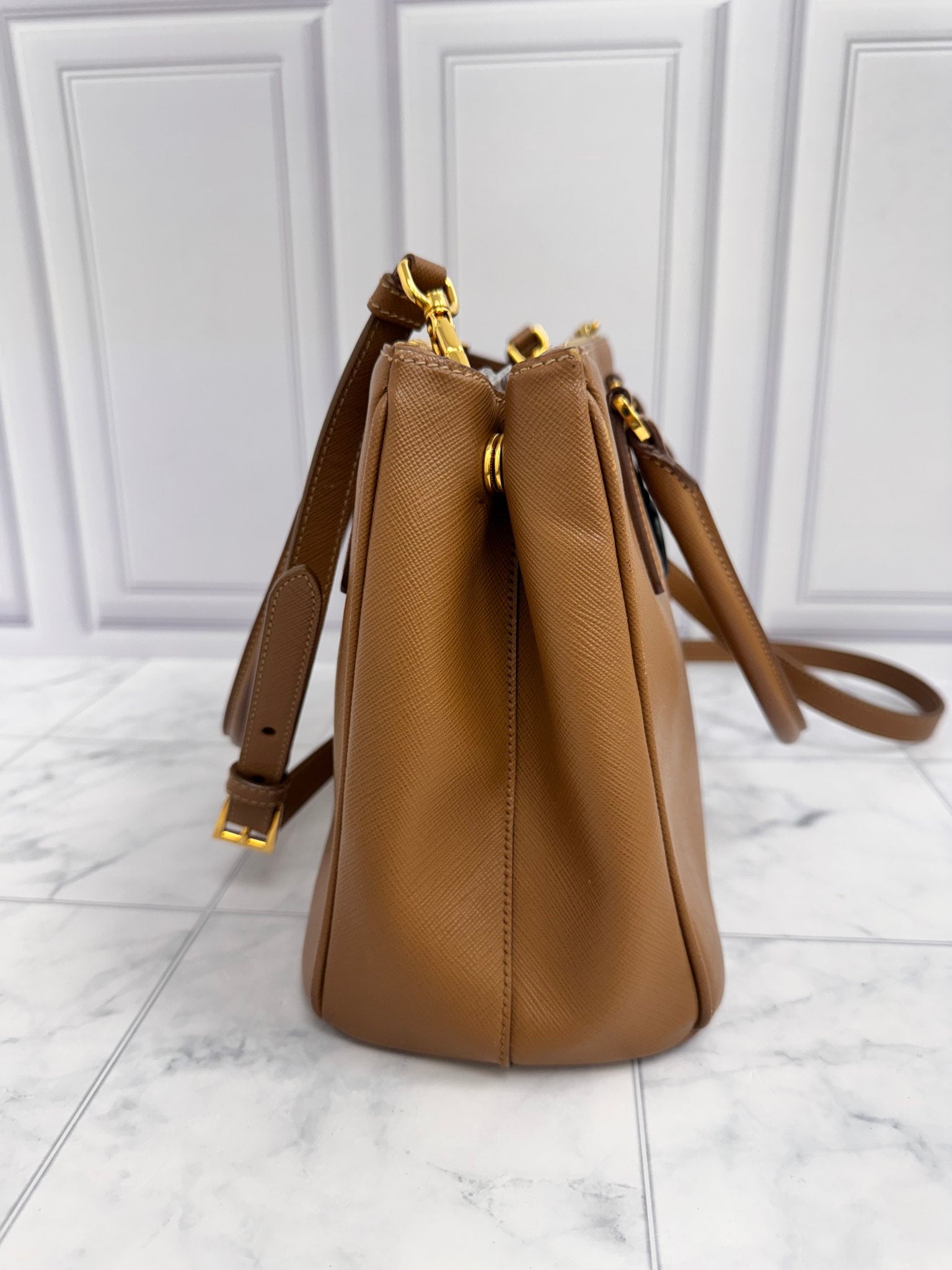 Prada Brown Saffiano Leather Women's Galleria Bag