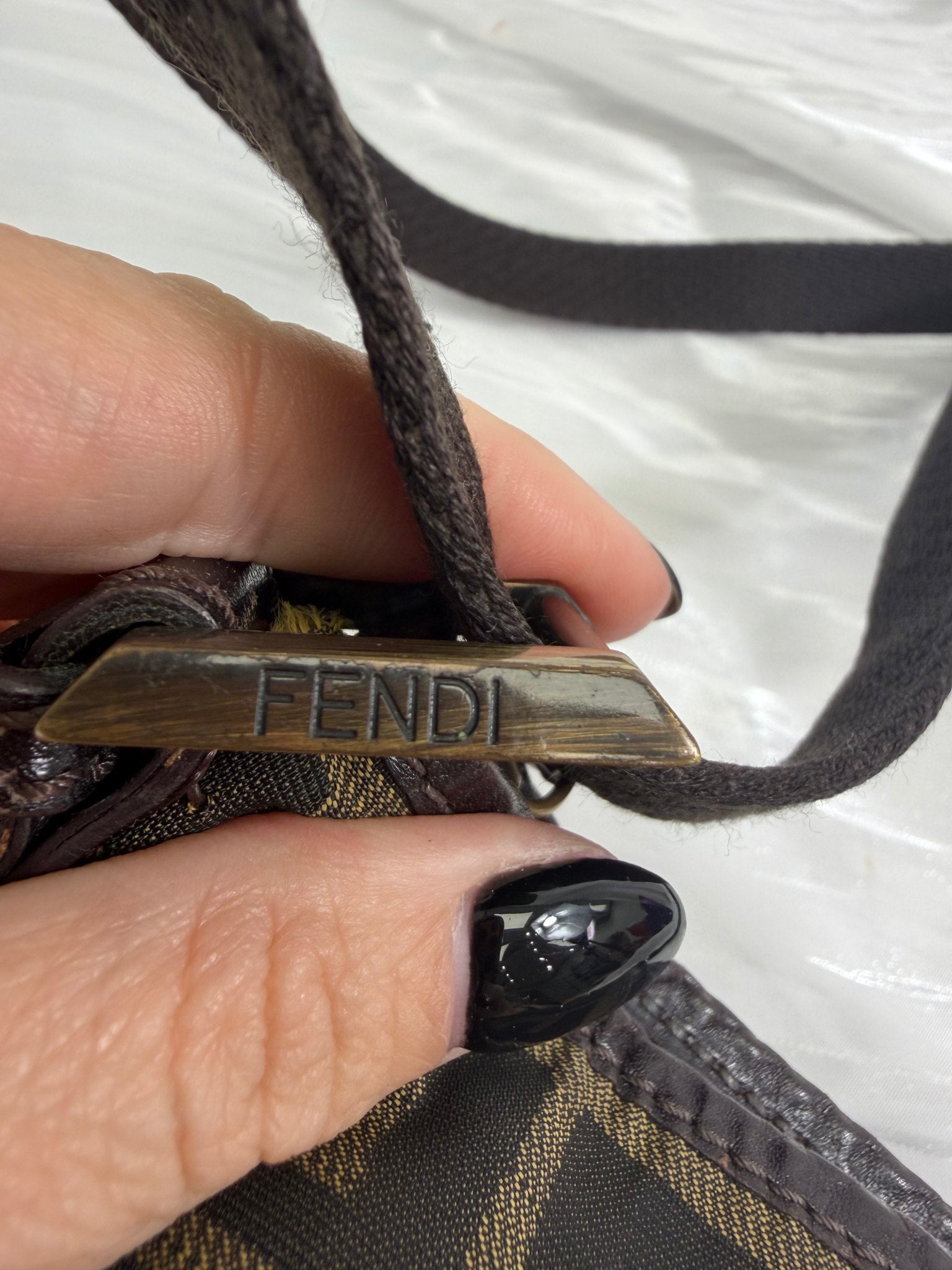 Fendi Brown Zucca Canvas Shoulder Bag