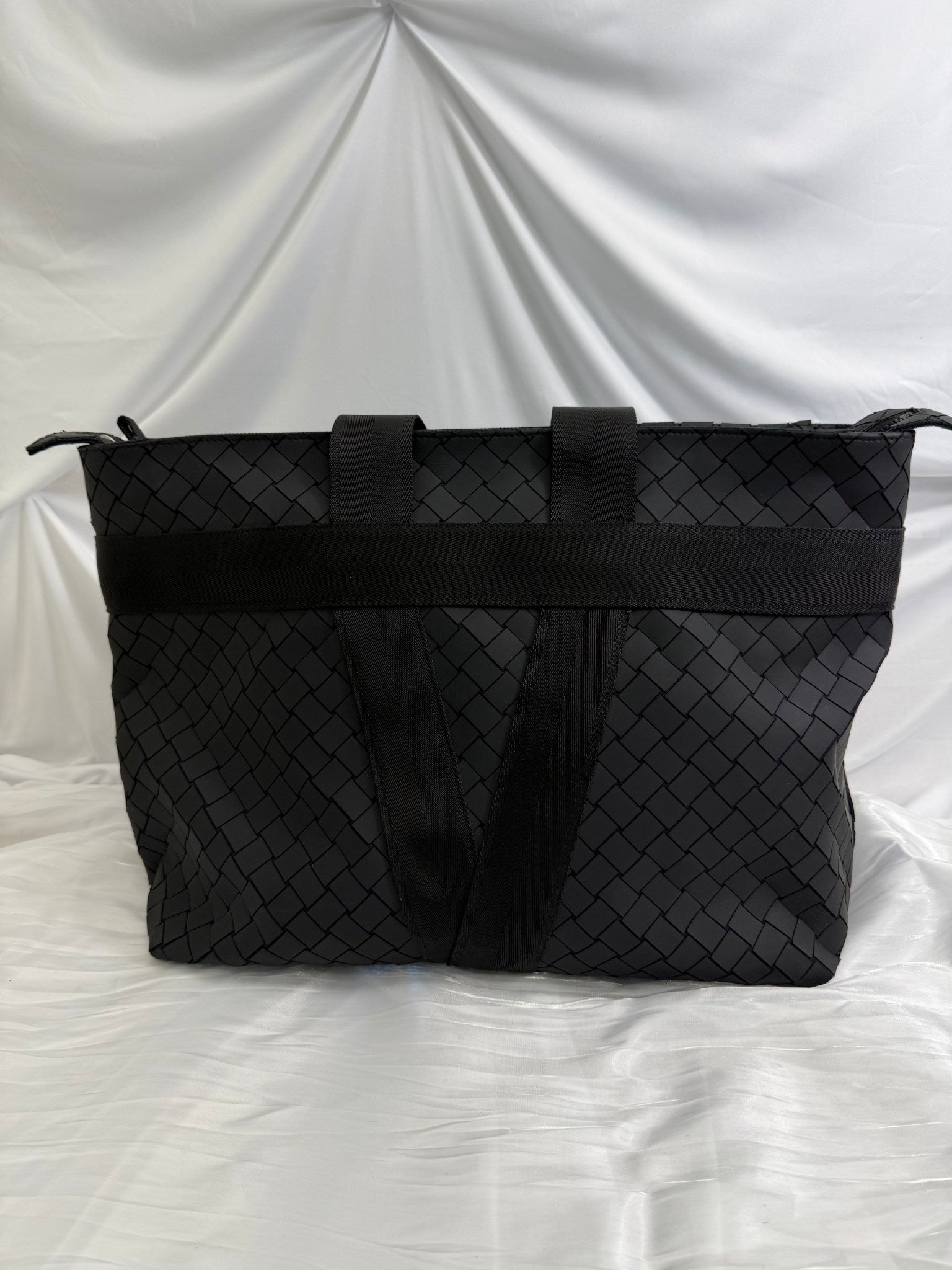 Bottega Veneta Black Rubber Tote Bag