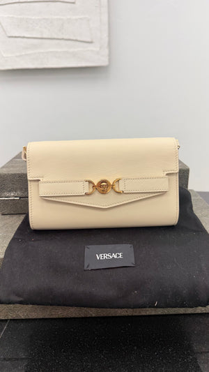 BRAND NEW - Versace Cream Leather Medusa '95 Crossbody Bag