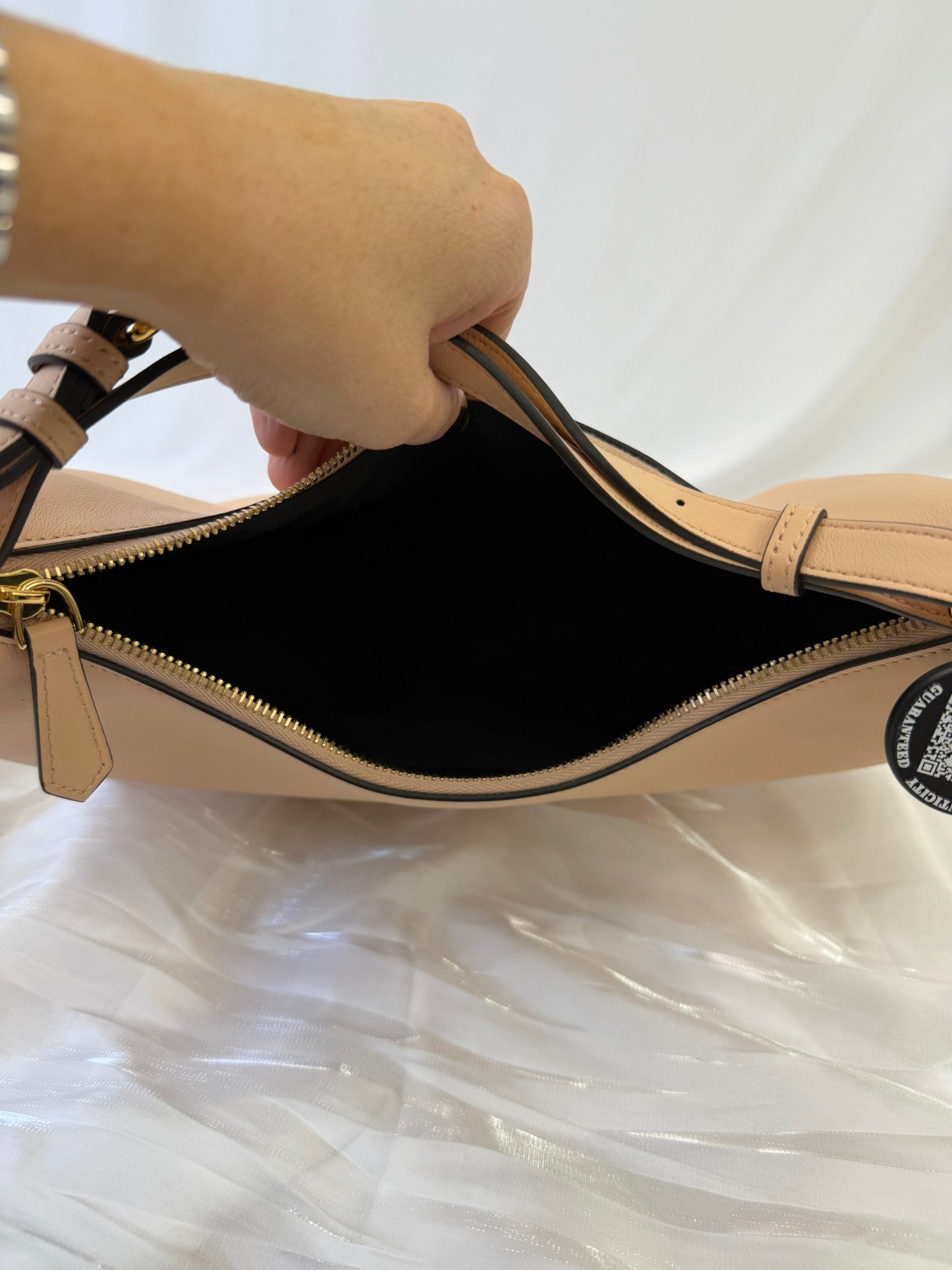 Fendi Nude Leather Fendigraphy Shoulder Bag